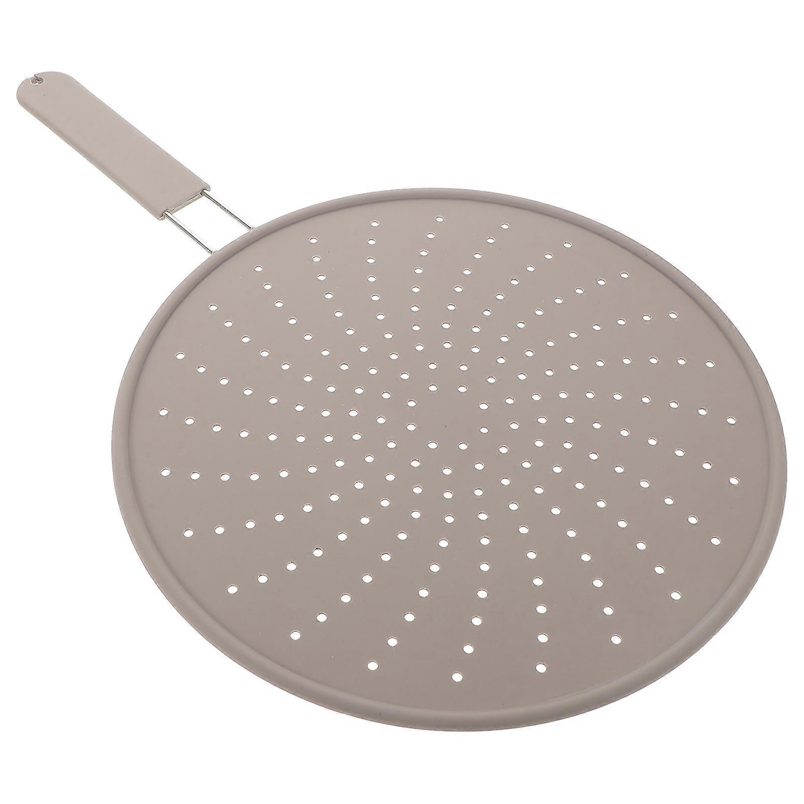 Silicone Splatter Screen for Frying Pan with Handle for Cooking Grease Filter