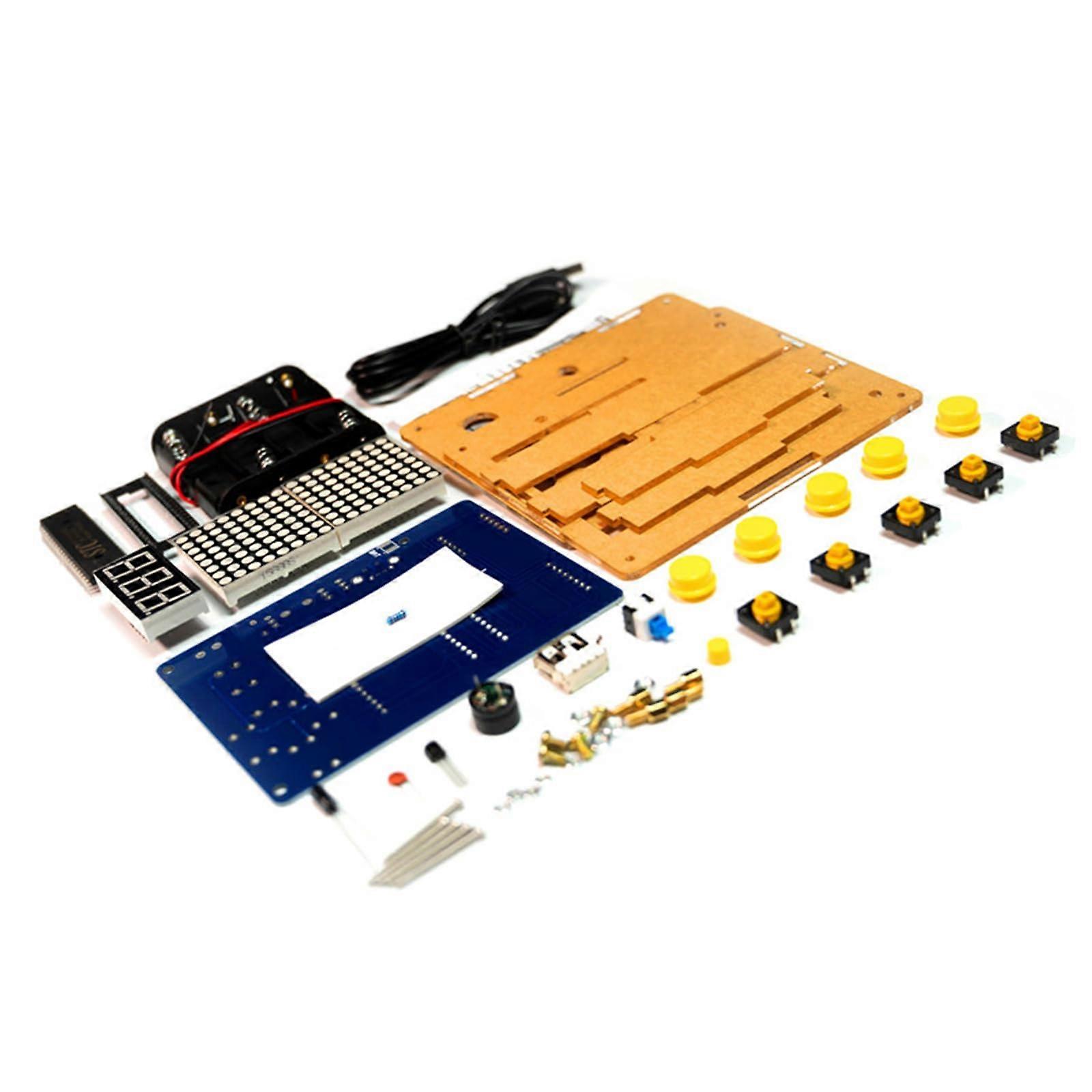 DIY Soldering Project Game Kit Electronic Soldering Kit with 4 Games and Acrylic Case for Soldering Exercises