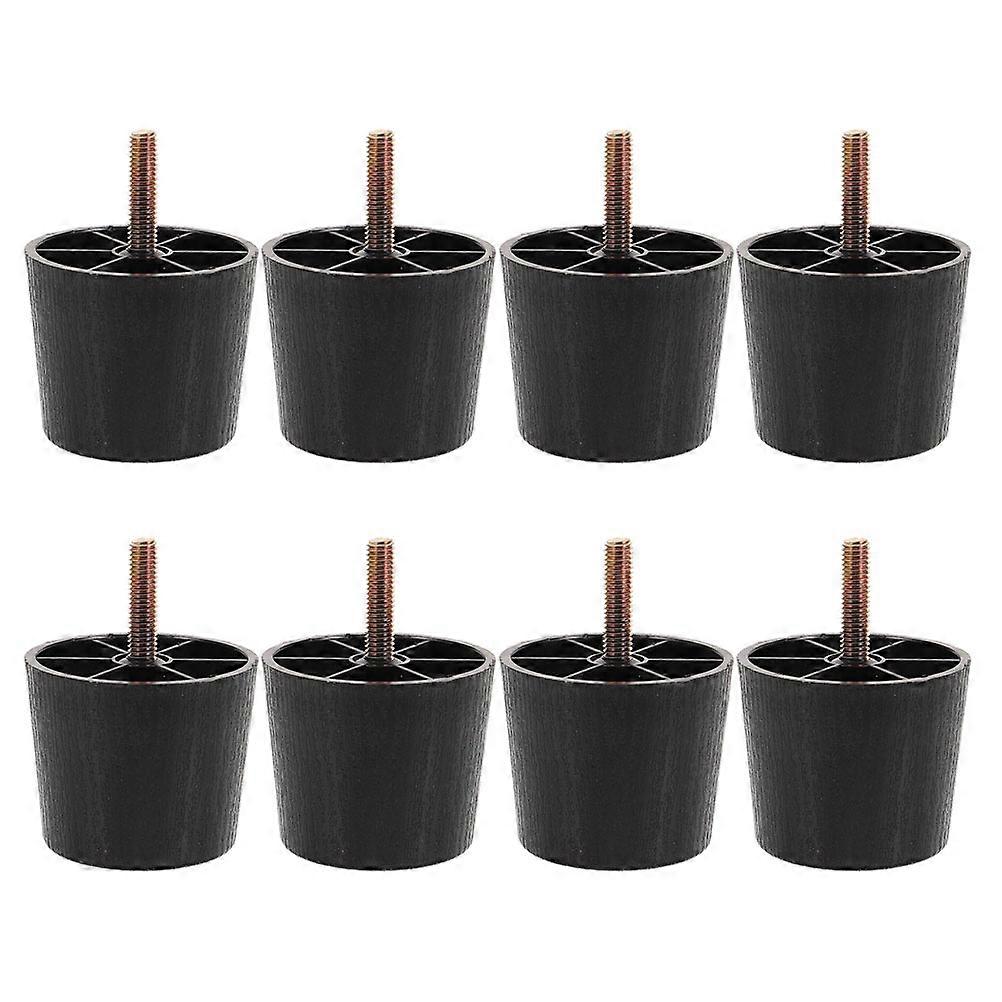 Screw On Furniture Feet Furniture Levelers Stabilization M8 Thread Black Color 8Pack