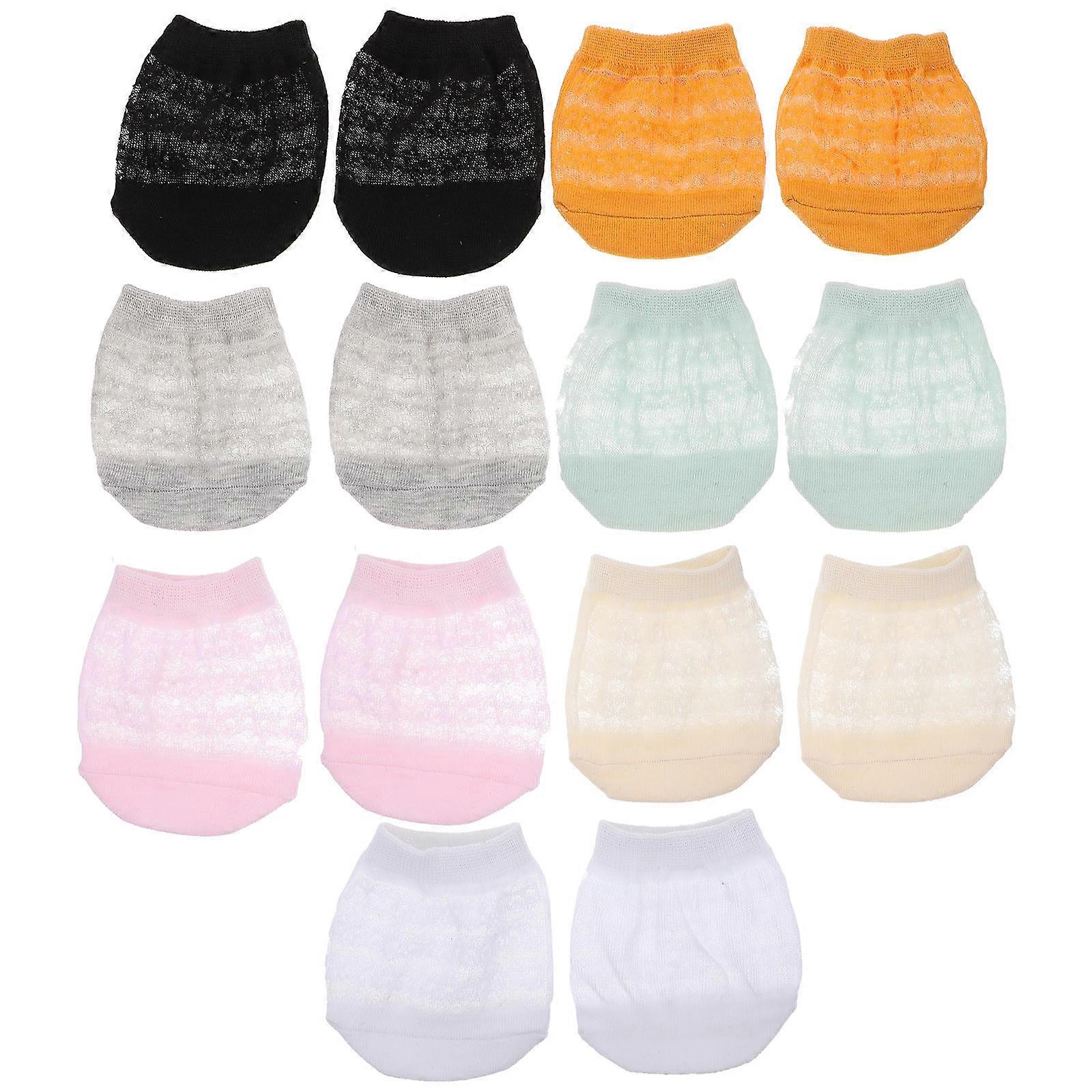 Half Palm Socks for Women Made of Cotton with Comfortable Support and Invisible Design 14 Pcs Assorted Color