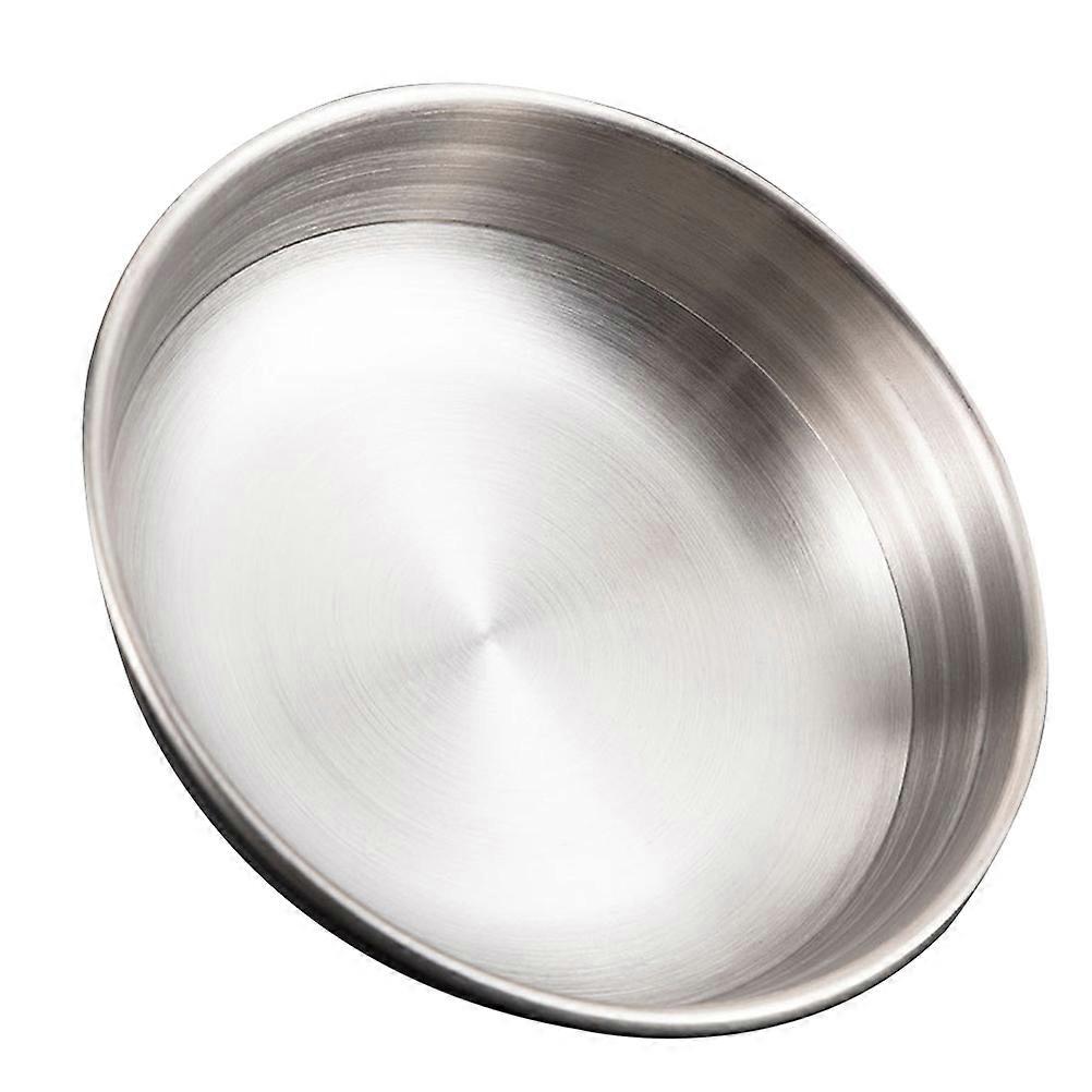 Stainless Steel Flat Bottom Pickle Plate Dipping Dish Sauce Tray for Home Restaurant Use Rustproof Serving Plate for Cold Dishes
