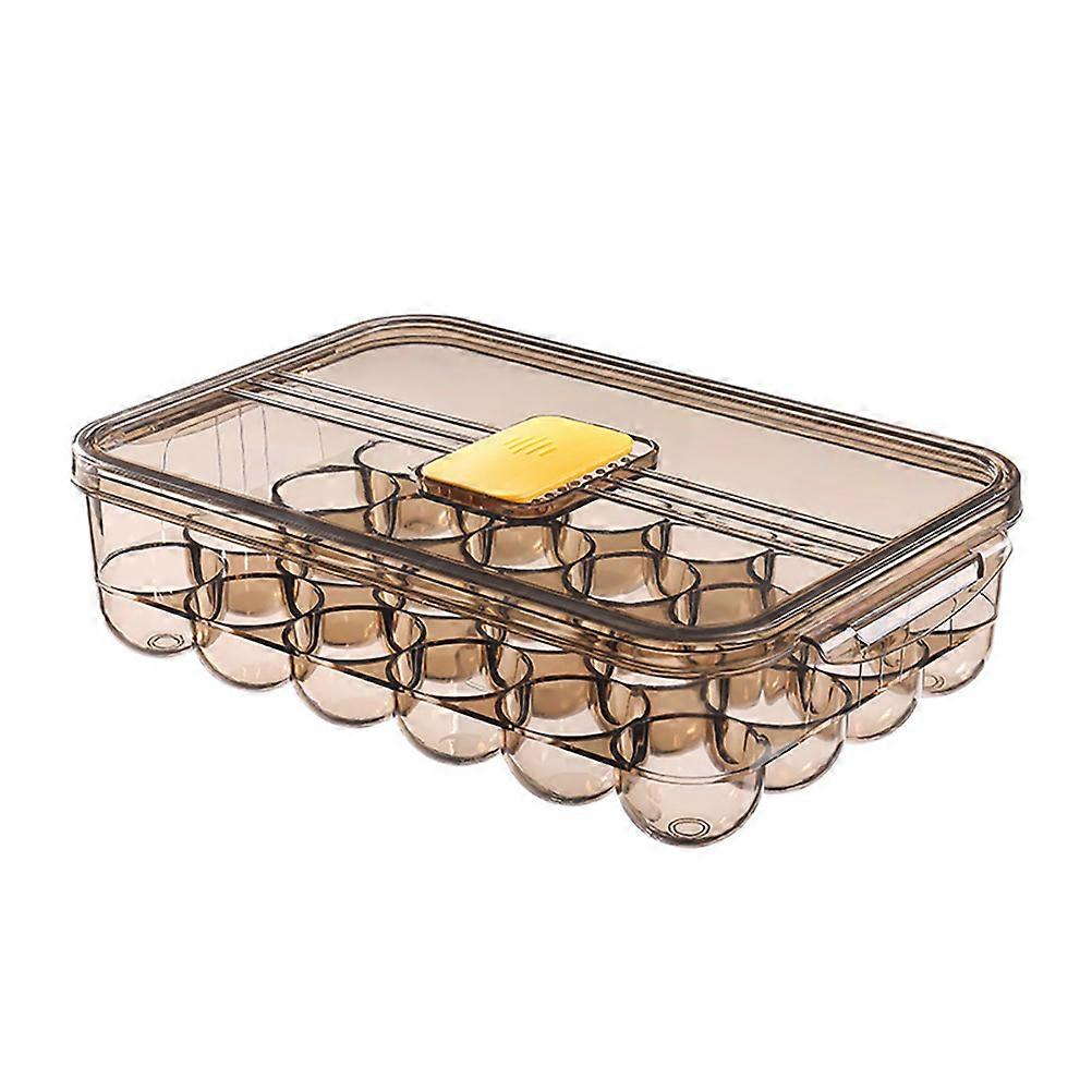 Egg Carrier Box Brown Pet Fridge Egg Holder with Stackable Storage Function for Storage Use