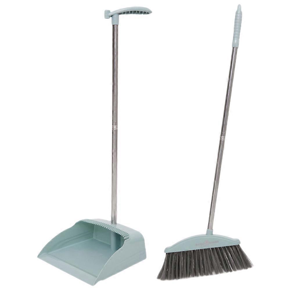 Broom with Dust Pan Household Broom Dustpan Set Simple and Convenient Design for Home Cleaning Sky-Blue 85.00X27.00X4.00CM Floor Cleaning 1Set