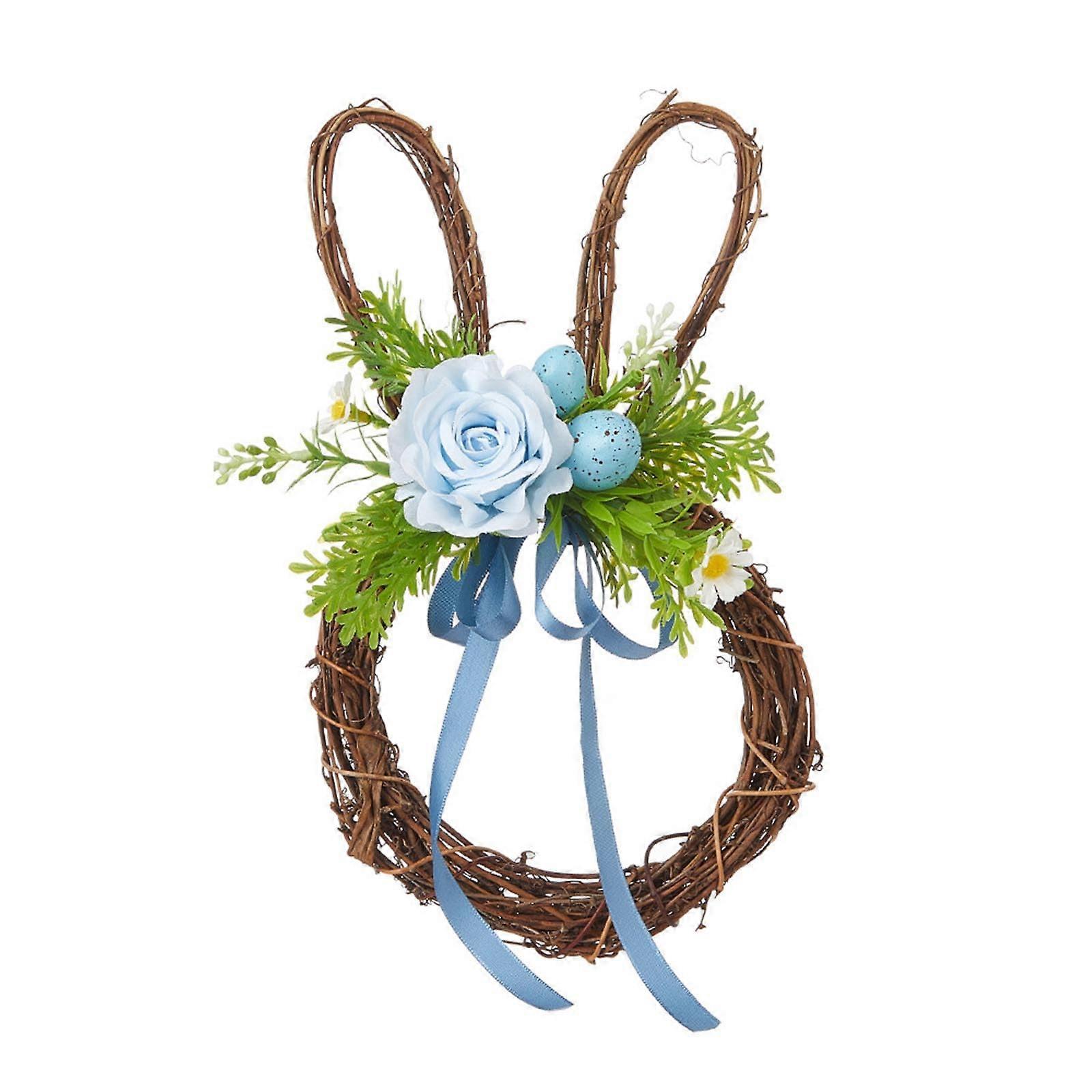 Distinctive Easter Wreath, Elegant Easter Wreath, Rabbit Wreath with Eggs and Flowers, for Front Door or Window