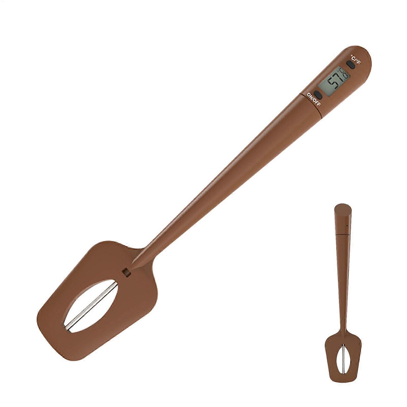 Digital Temperature Meter for Spatula - Silicone Kitchen Temperature Sensor, Professional Cooking Thermometer and Stirring Rod