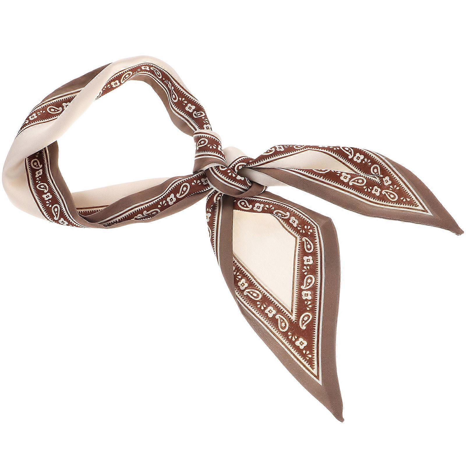 Silk Hair Ribbon Scarf for Women with Assorted Color Satin Head Scarf