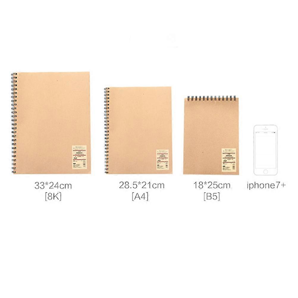 Painting Paper Pad White Paper For Creative Writing Travel Journaling B5 Khaki Cover 1Set