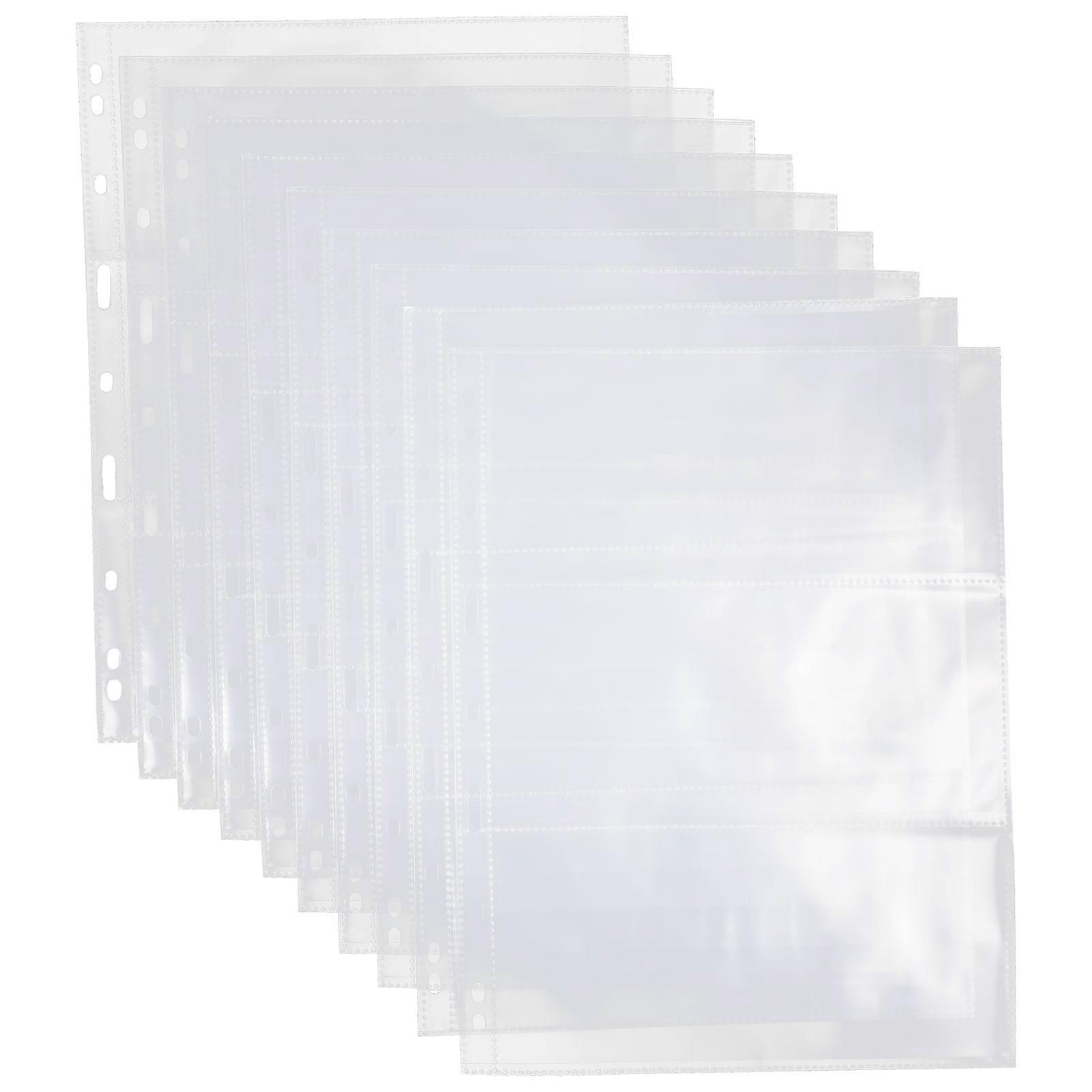 Organizer Multi-Functional Paper Tickets Album Pages PVC Material present Giving Scratch-Resistant 10Pcs