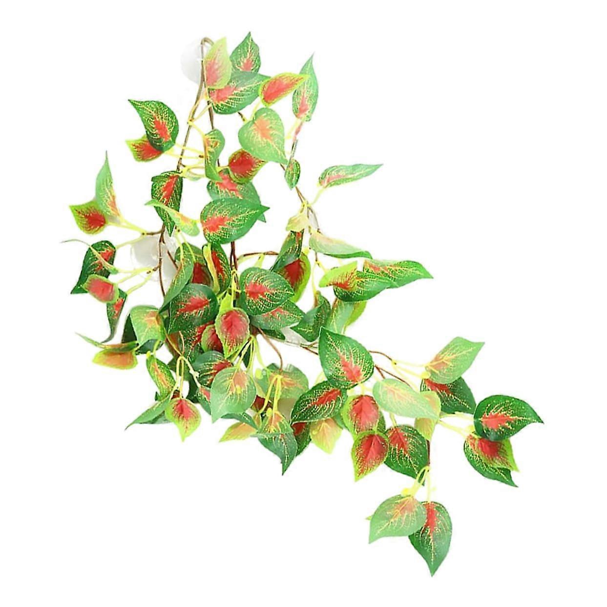 Reptile Rattan Landscaping Artificial Plant Simulation Leaves Reptile Terrarium Leaf Decoration