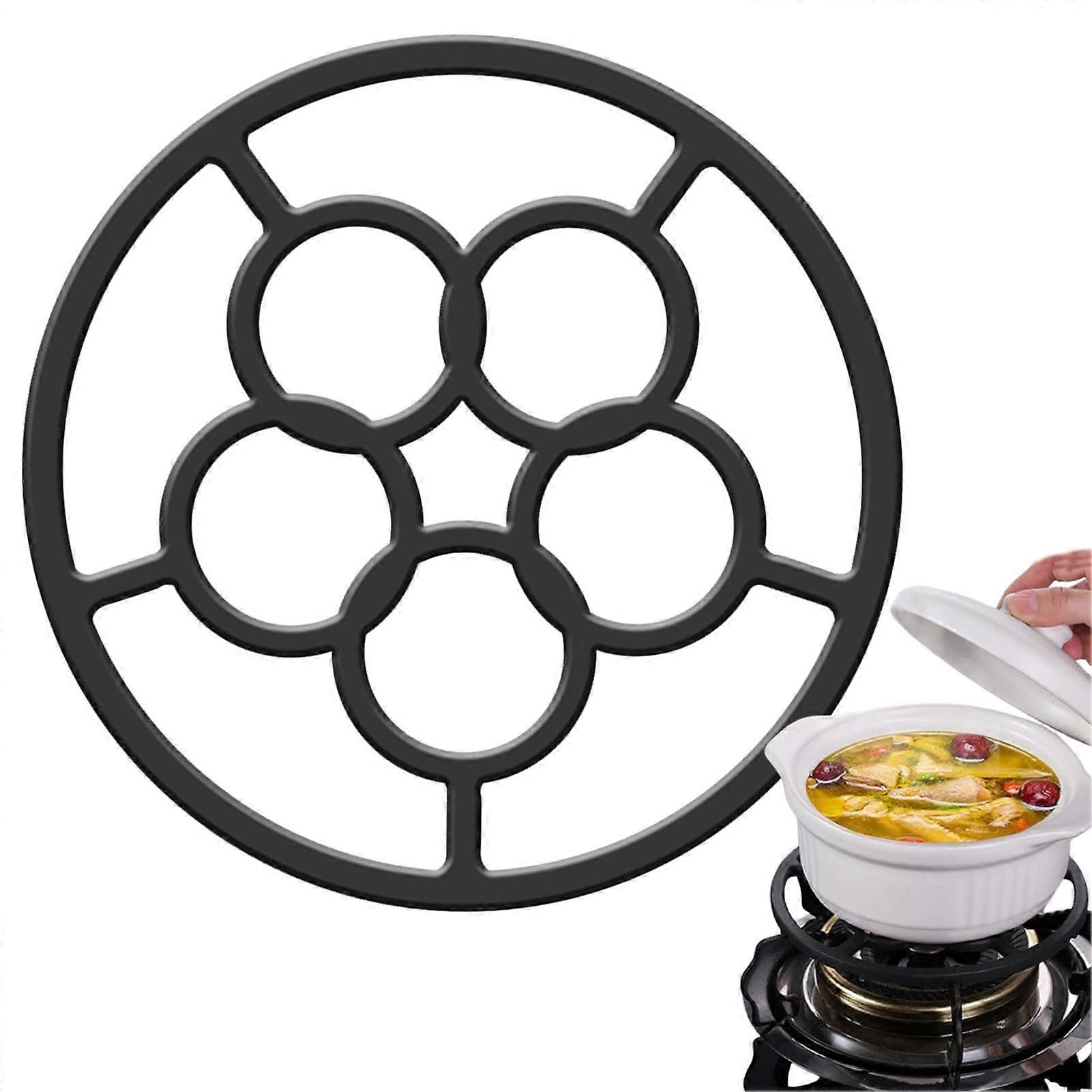 Wok Ring for Pan Burner  Cast Iron Retaining Ring, Wok Bracket Holder  Pan Burner Ring Without Slide, Air Ring Reducer for Small Pots, Cafeti