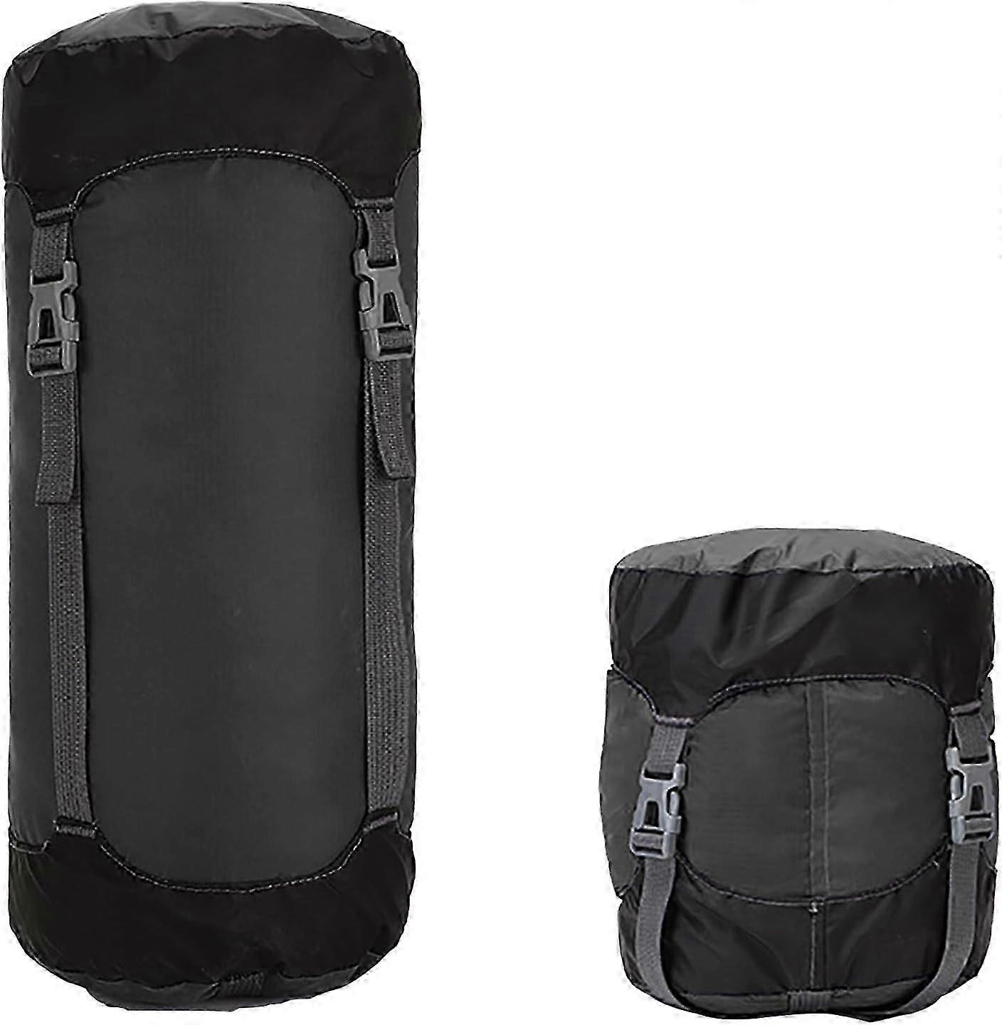 Compression Stuff Sack for Sleeping Bag,45L Lightweight Waterproof Compact Compression Nylon Stuff Sack StorageBag,Travel Compression Bag, Black