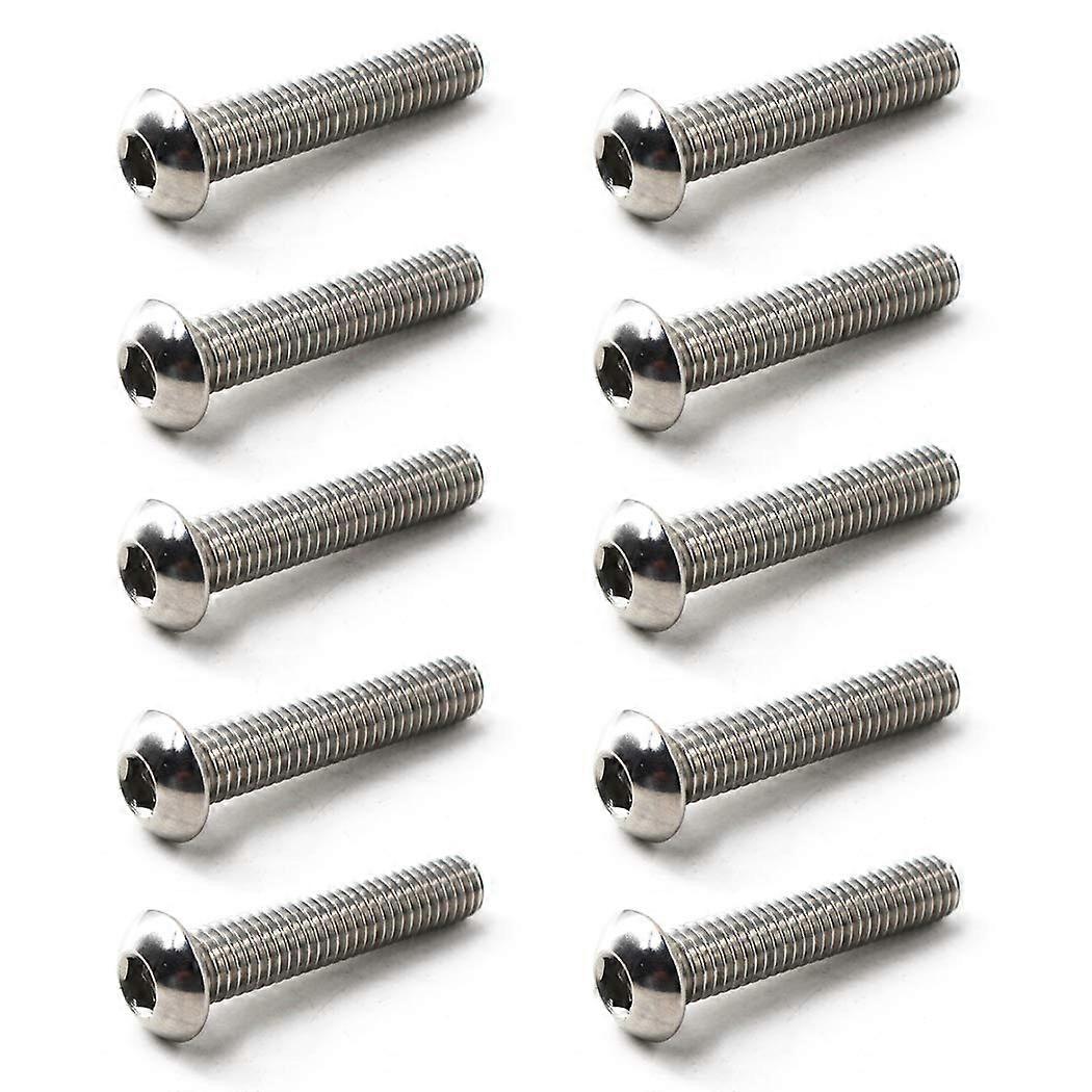 M12 x 20 Hex Socket Button Head Screws, 304 Stainless Steel, Metric Fasteners, Pack of 10