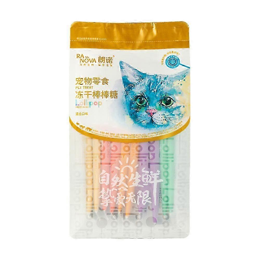 ペットスナック猫スナック栄養価の高いチキンフルーツフレーバーフリーズドライロリポップ舐め可能なウェットキャットトリーツドライロリポップペット歯が生えるスティック