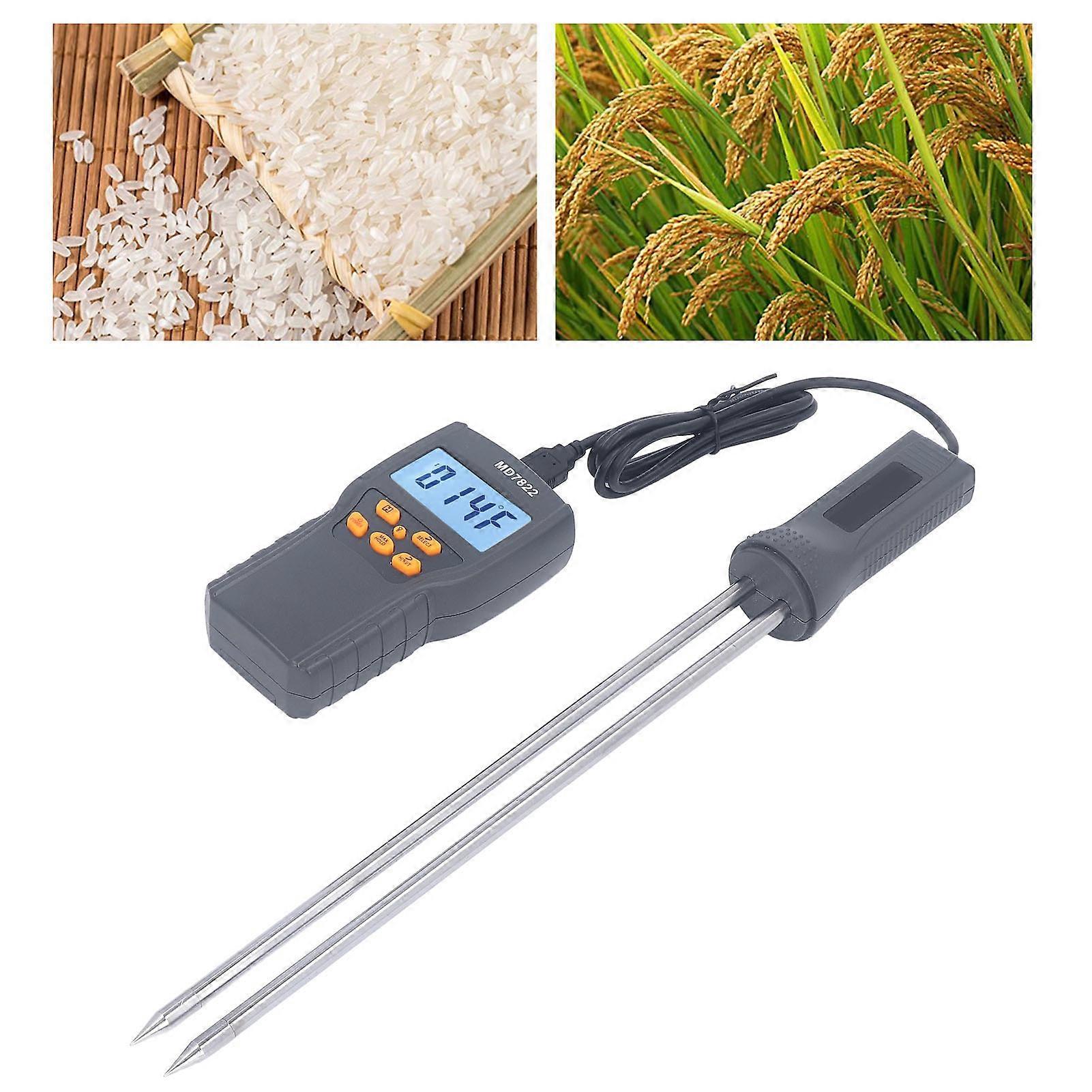 Moisture Meter Portable Grain Water Content Analyzer Multifunctional LCD Digital Humidity Tester Sensor 