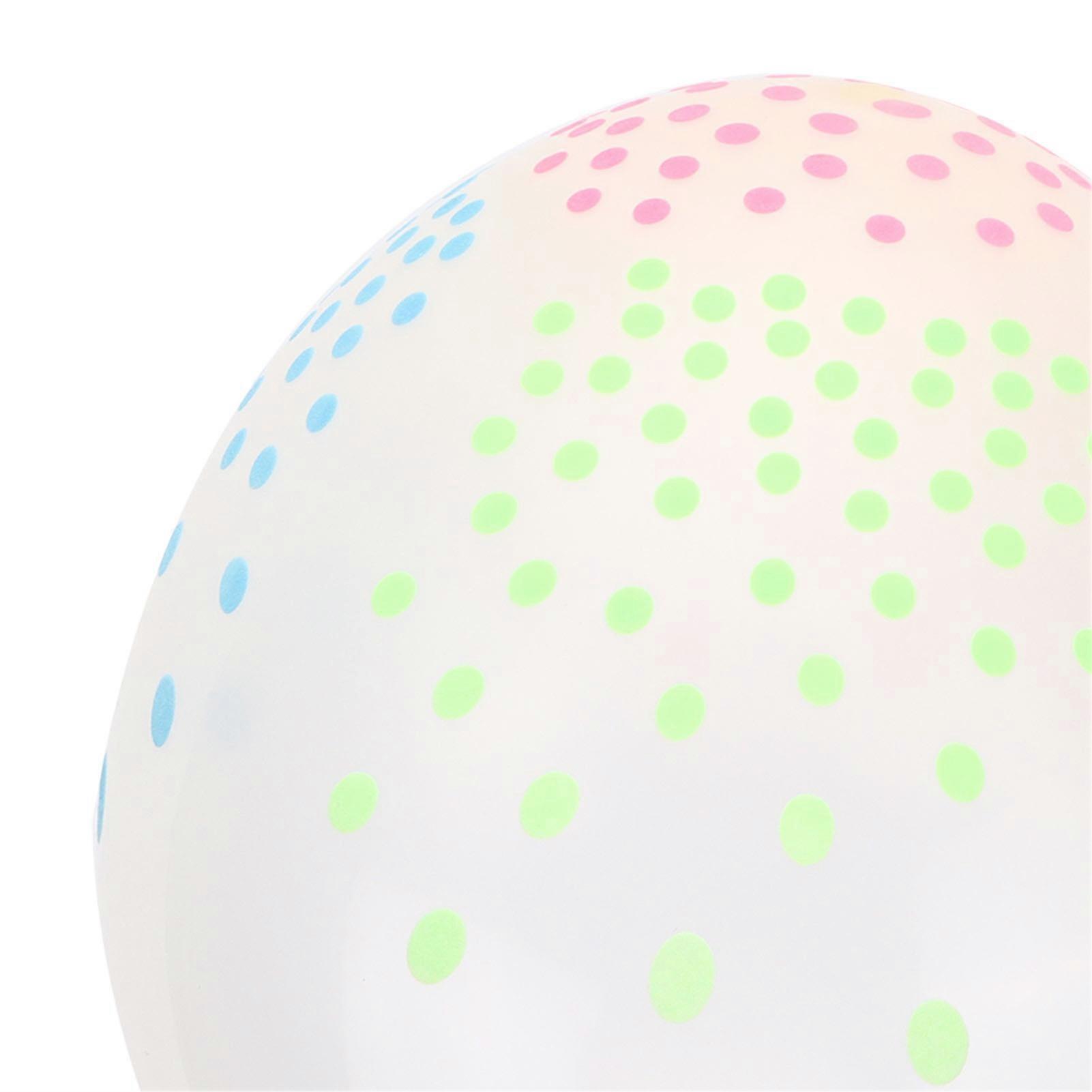 10Pcs Balloon Fluorescent Color Wave Point Polka Dot Neon Latex Balloons for Party DecorationWavelet Point