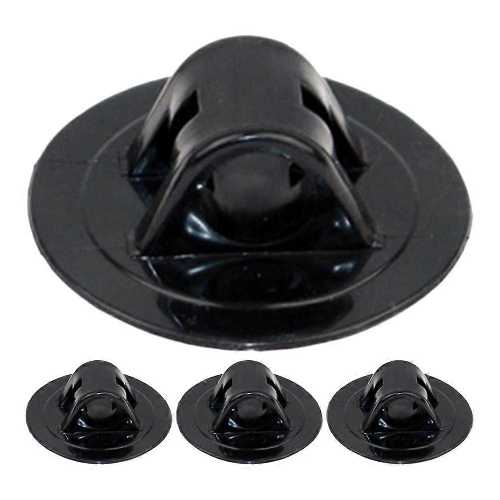 Kayak Engine Fixed Buckle Kayak Motor Mount Bracket For Canoe Enthusiasts Stable Hold Black 4Pcs