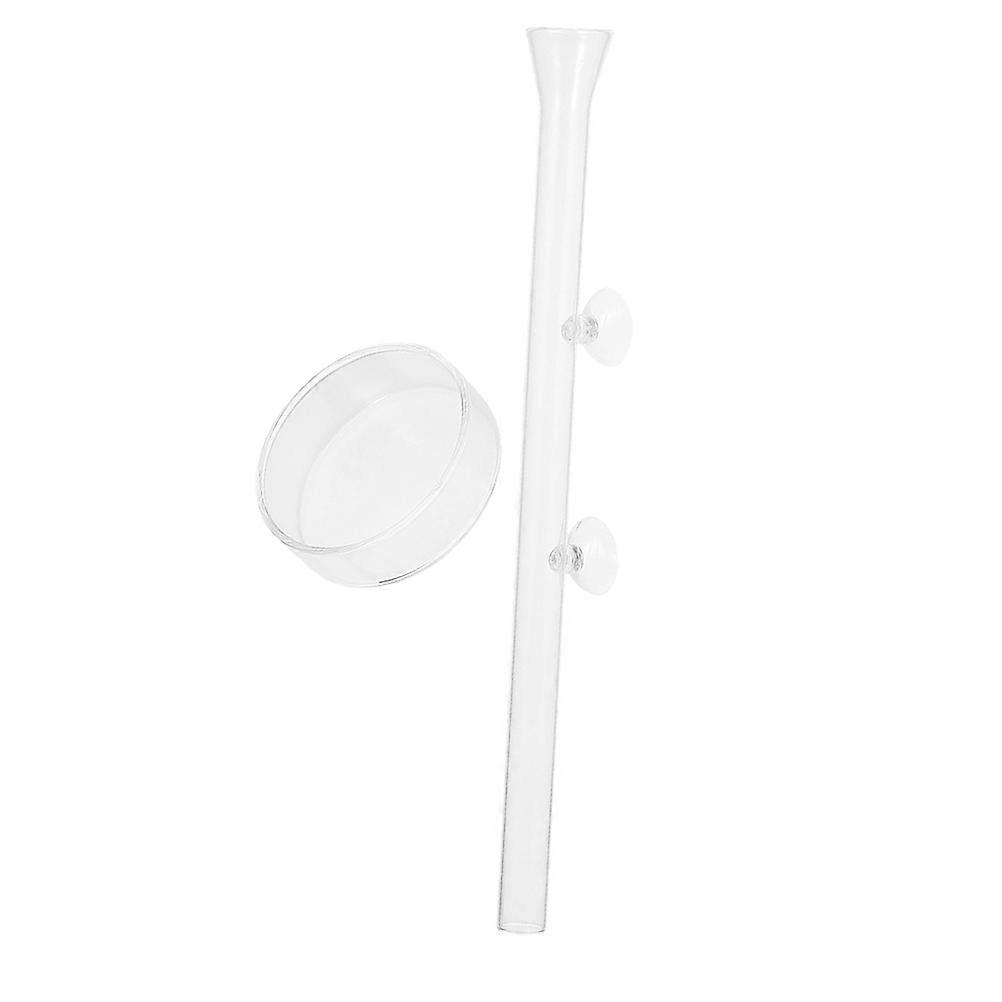 Aquarium Shrimp Feeder Tube with Transparent Acrylic Material for Use and Cleaning 1 Set