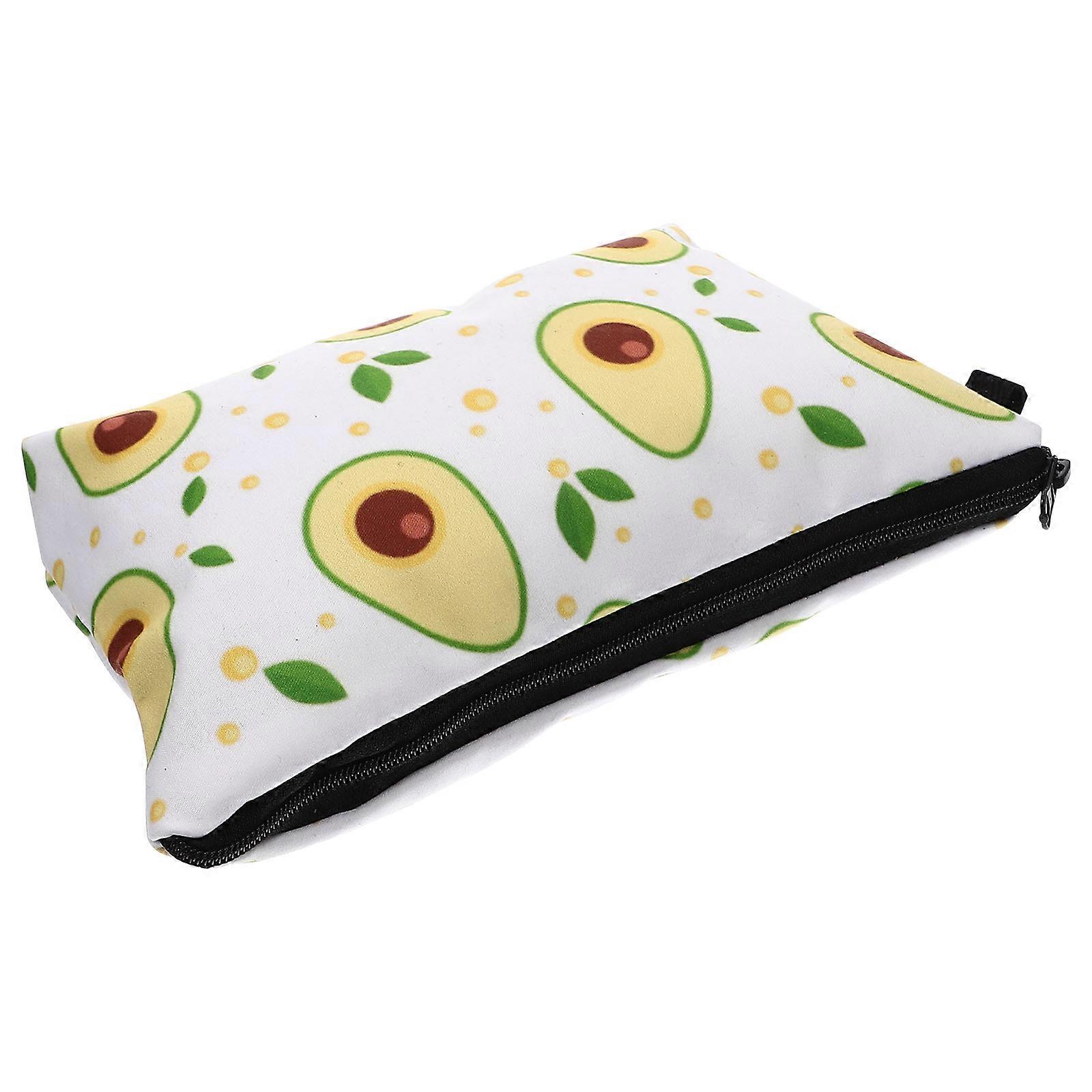 Cosmetics Bag Cartoon Printing Multi Storage Portable Easy to Clean Polyester 21.5x15cm 1Set