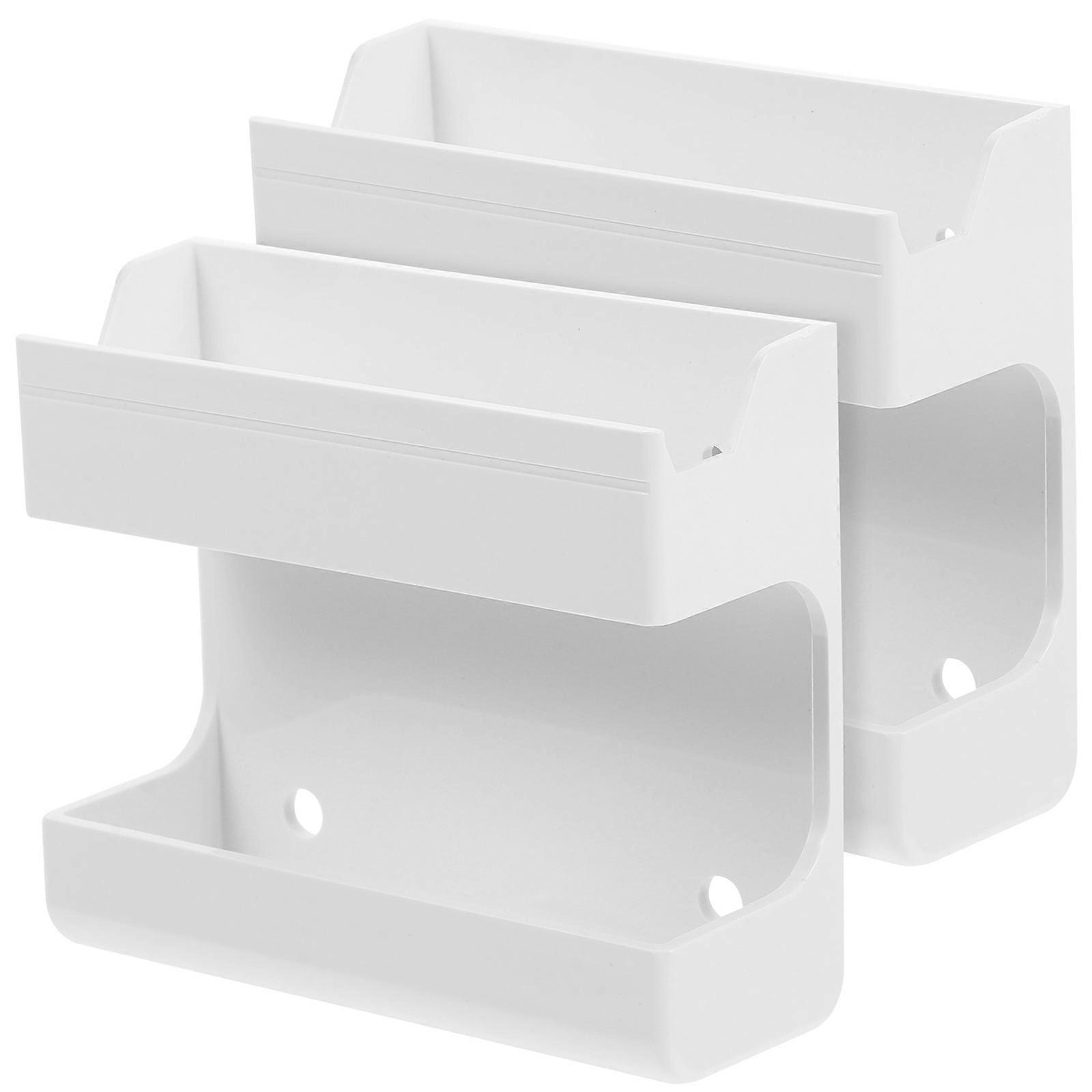 Wall Mounted Phone Charging Holders with Adhesive Storage Boxes for Remote Controls and Mobile Phones – No Punching Design for Bedroom and Living