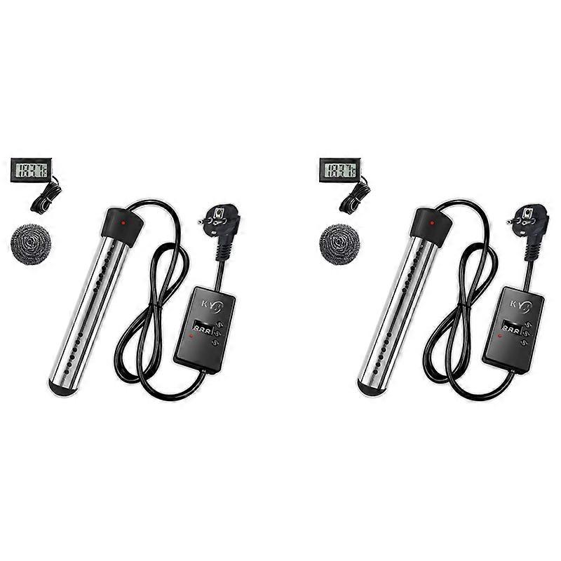 2X 2500W Immersion Heater, Pool Heater Automatic Timer, Safe Pool Heating Immersion Heater, Perfect