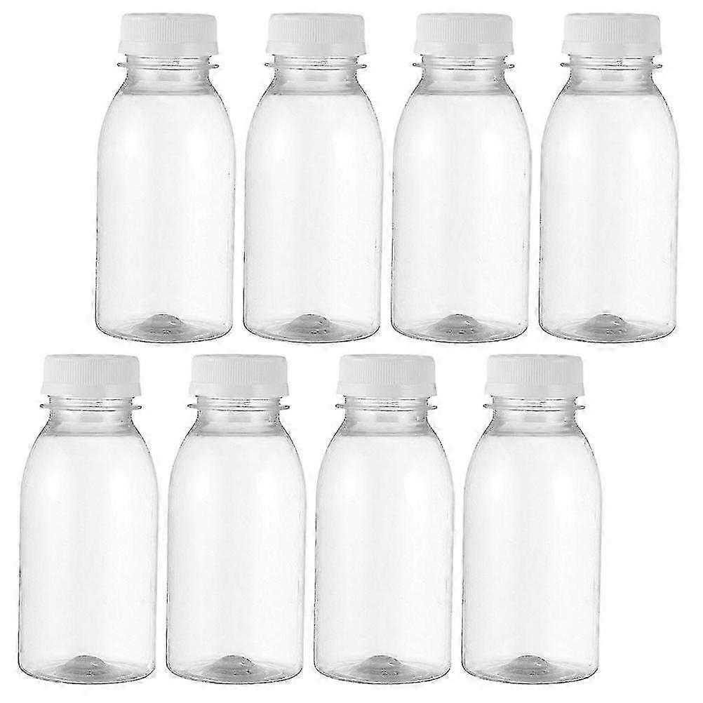 8pcs Reusable Beverage Bottles with Lids for Household Use
