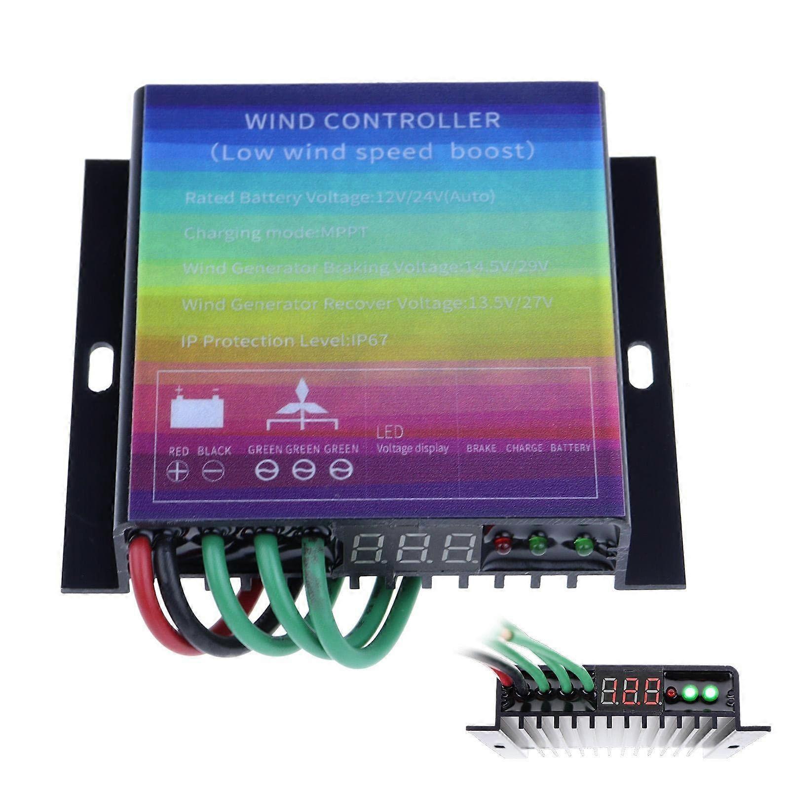 500W/800W Wind Turbine Controller with Overload Protection, Generator Regulator, Windmill, Waterproof IP67