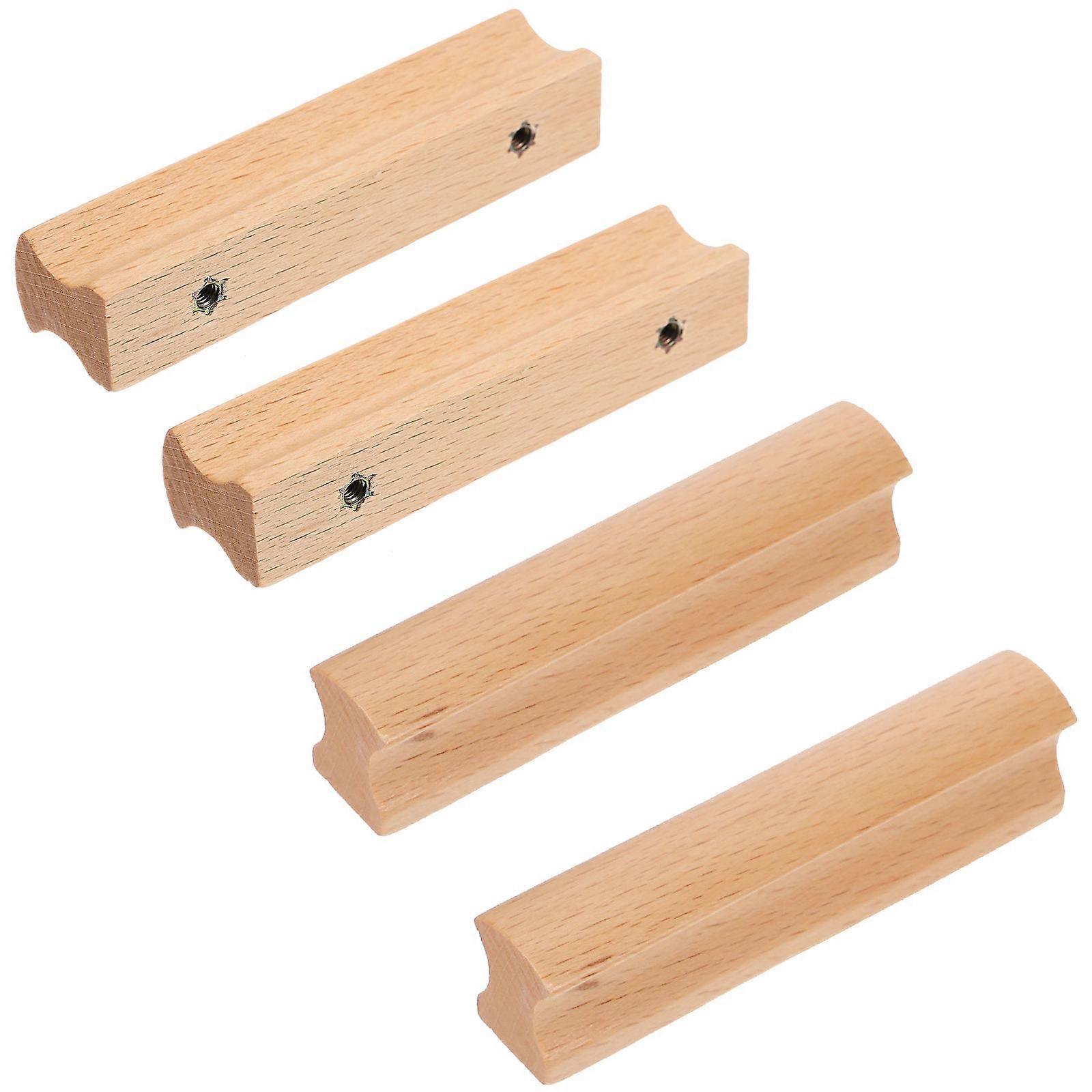 Khaki Wood Cabinet Pulls with Smooth Edges for Decoration Suitable for Various Furniture