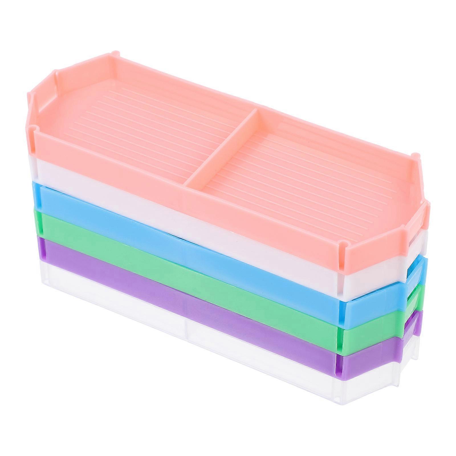 Plastic Bead Sorting Trays for Storage 6pcs Large DIY Diamond Rhinestone Plate Trays Assorted Color
