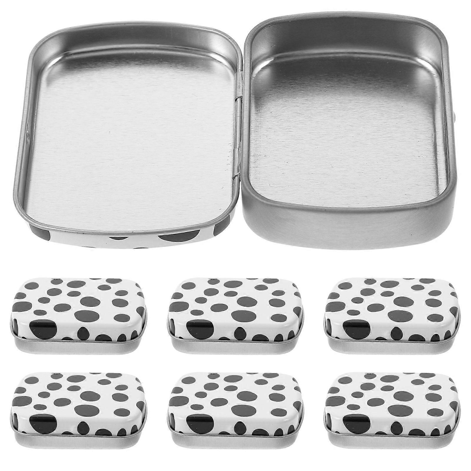 6pcs Small Storage Boxes for Organizing Candy Keys or Samples Made of Durable Iron Multi Color