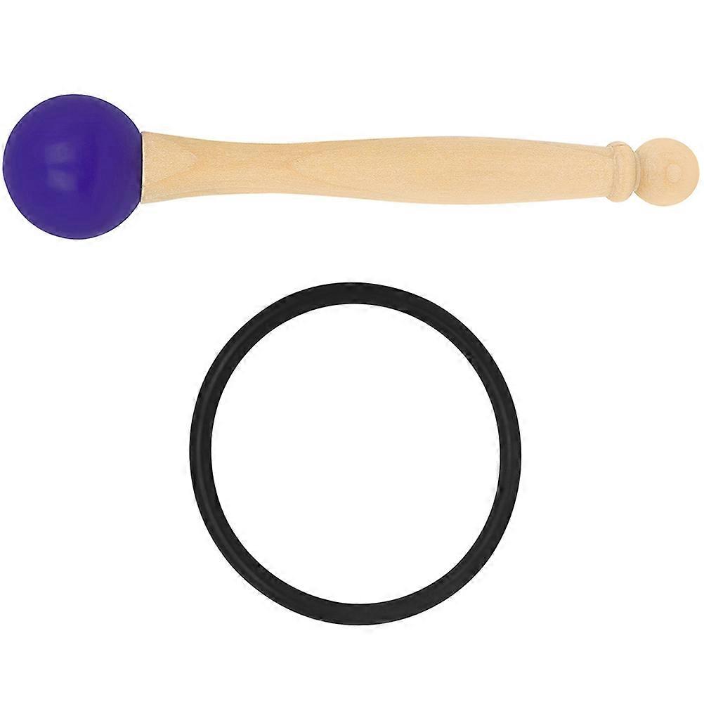 Wooden Crystal Bowl Mallet with Rubber Ring Reliable Singing Bowl Striker for Safe Use