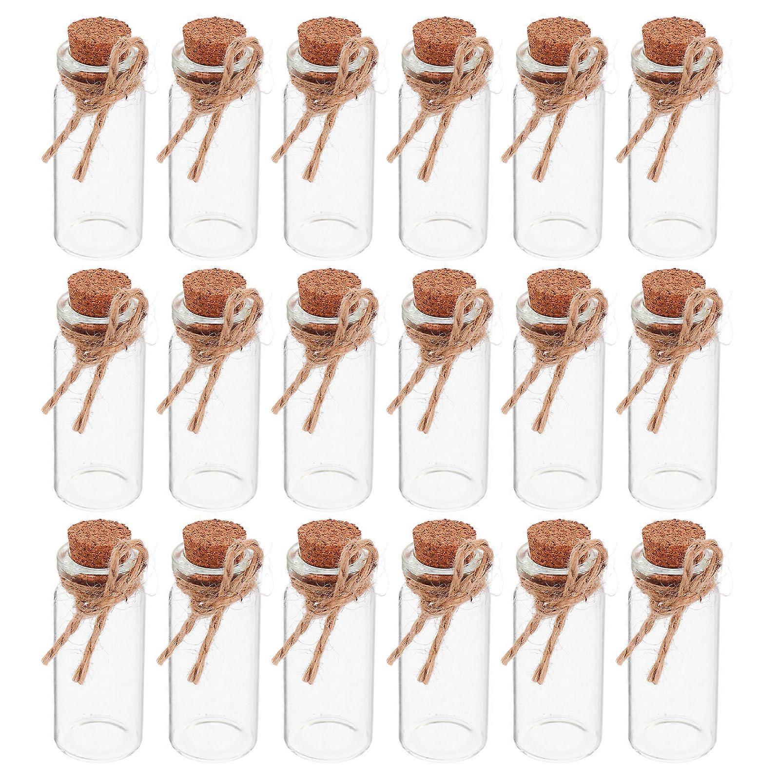 Compact Round Drifting Jars With Cork Stopper For Craft Enthusiasts 1Set