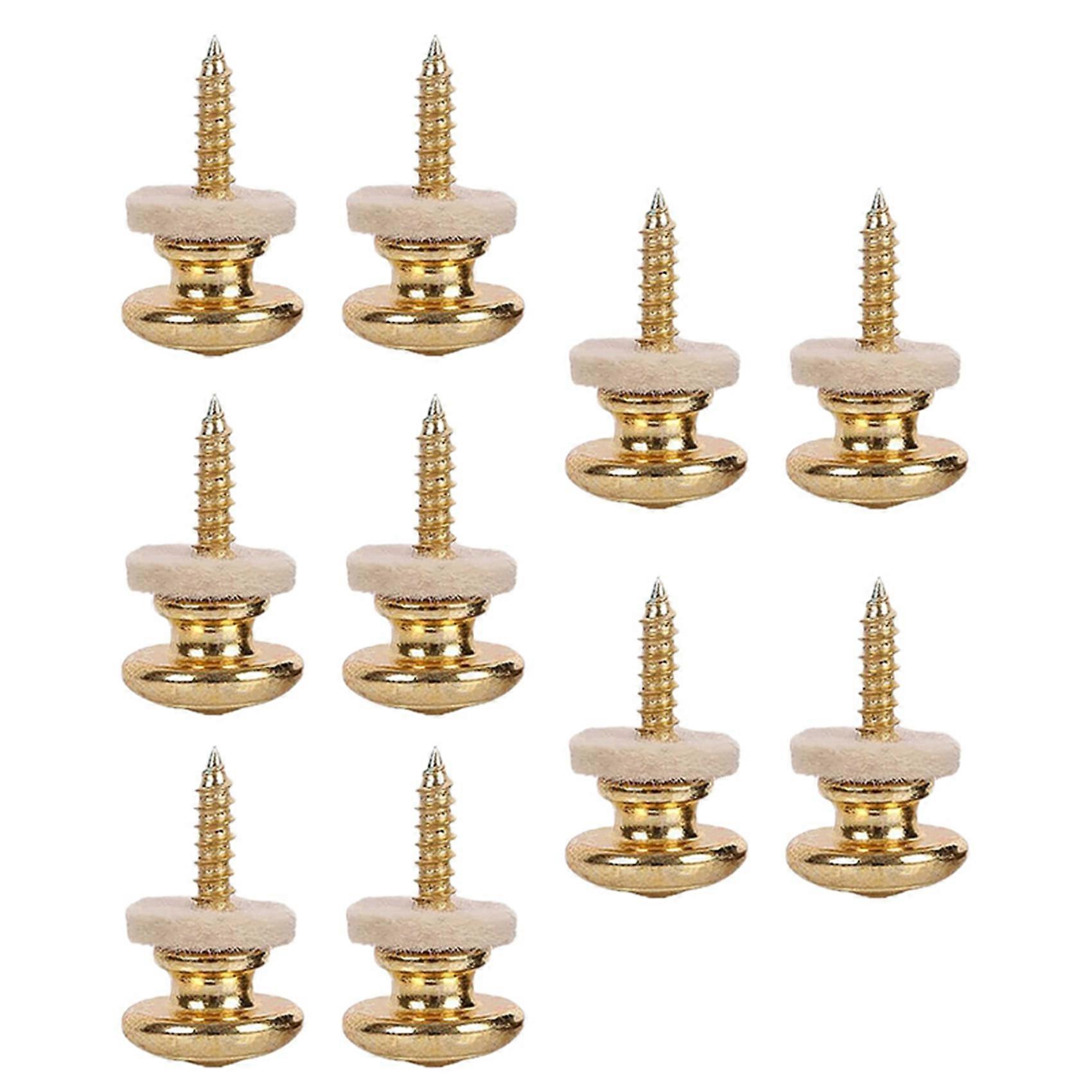 2PCS Wool Copper Guitar Strap Lock Locking Pegs Pins Mushroom Shape End Button for Acoustic Classica