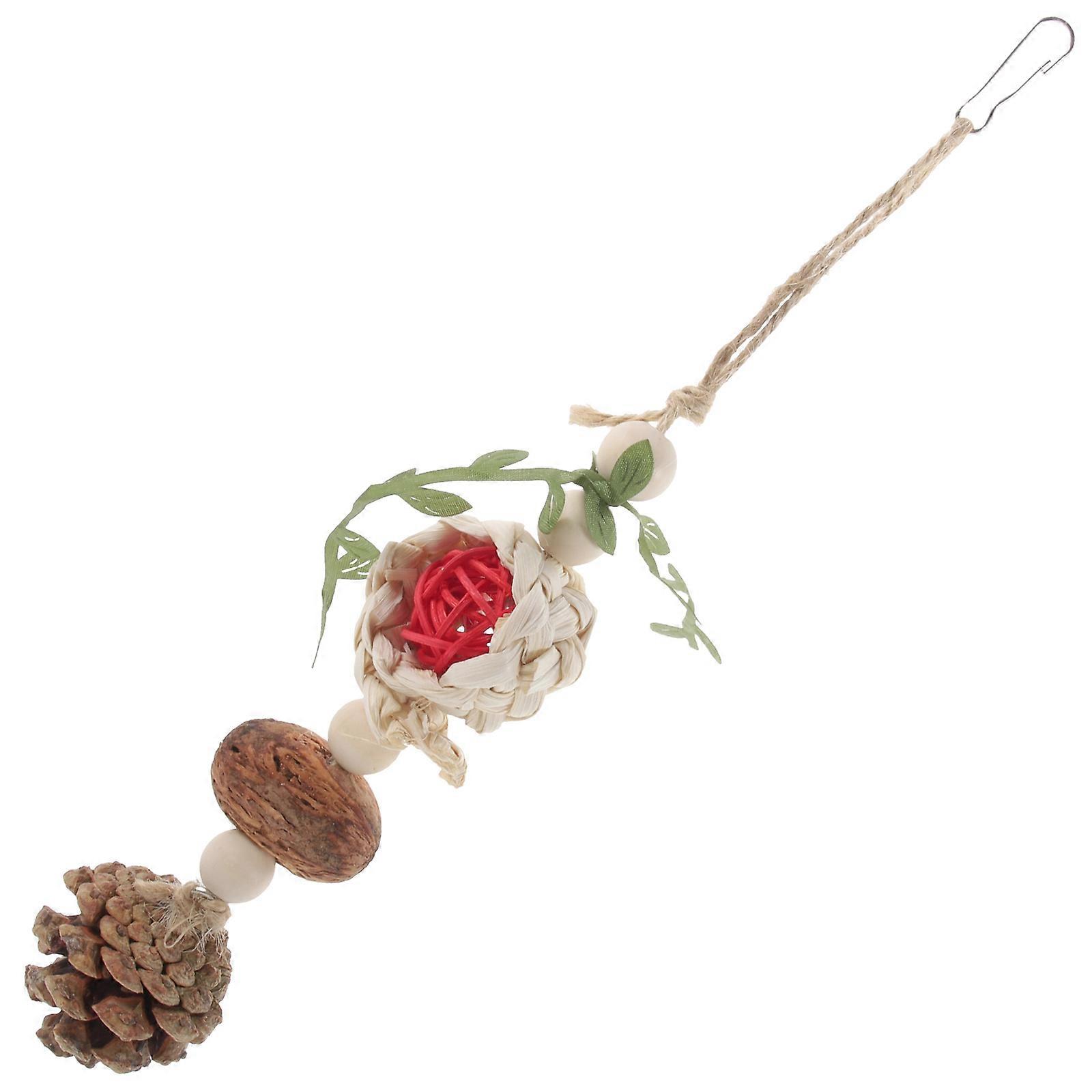 Wooden Bird Chew Toy for Parrots and Parakeets for Pet Use 3.5 Inches