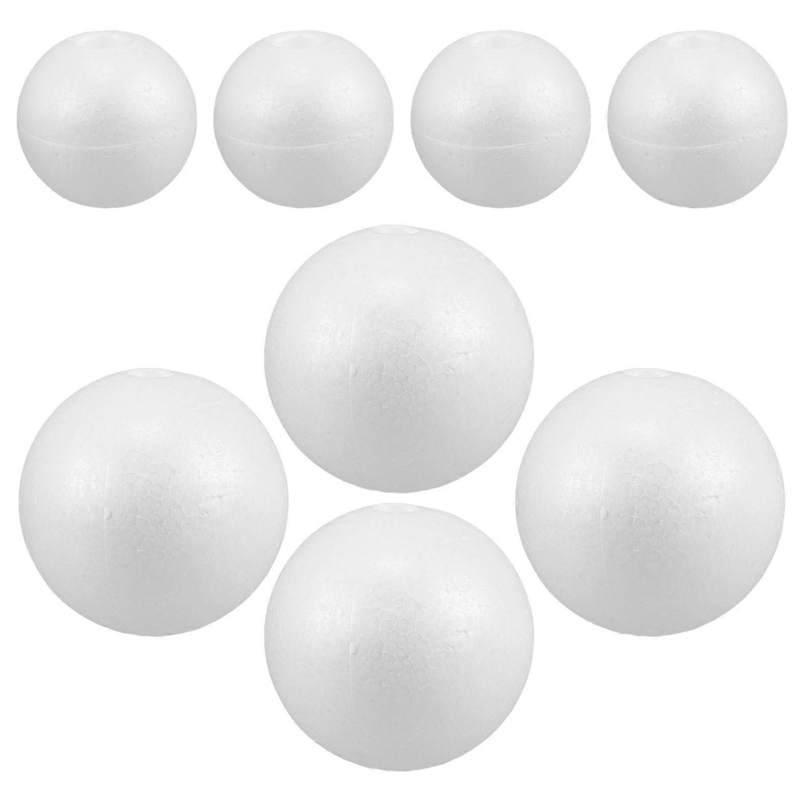 Polystyrene Balls 8Pcs Round Foam Ball For DIY Projects Perfect For Crafting Arrangements And Holiday Decorations