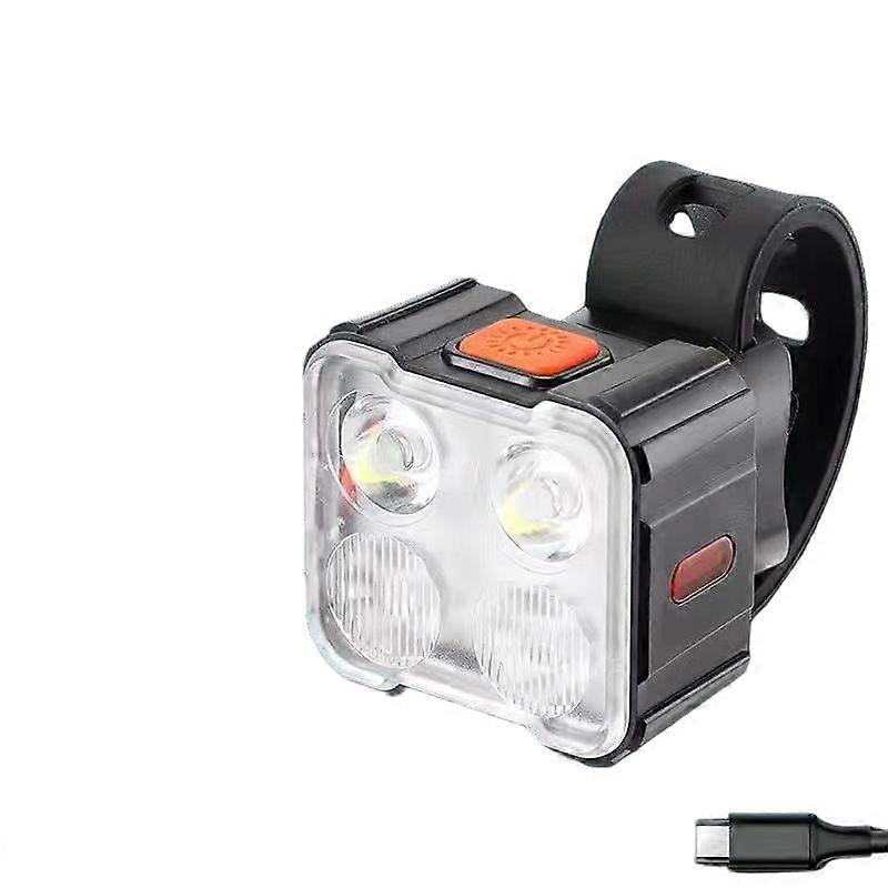 Bicycle Front Taillight Kit | 6LED Strobe, TYPE-C Fast Charging, Waterproof | One Set | Night Riding Front Taillight Kit