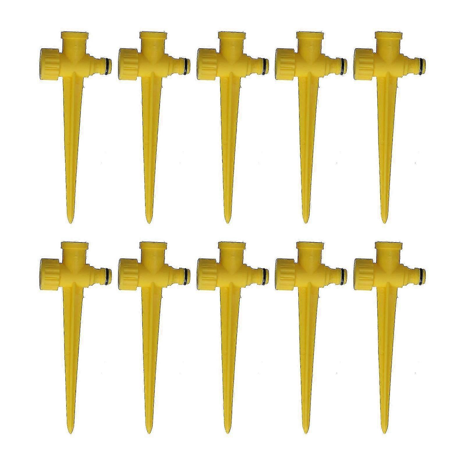 10PCS Lawn Sprinkler Spike with 1/2 Inch Female Thread - Durable Plastic Garden Irrigation System Connectors for Easy Setup