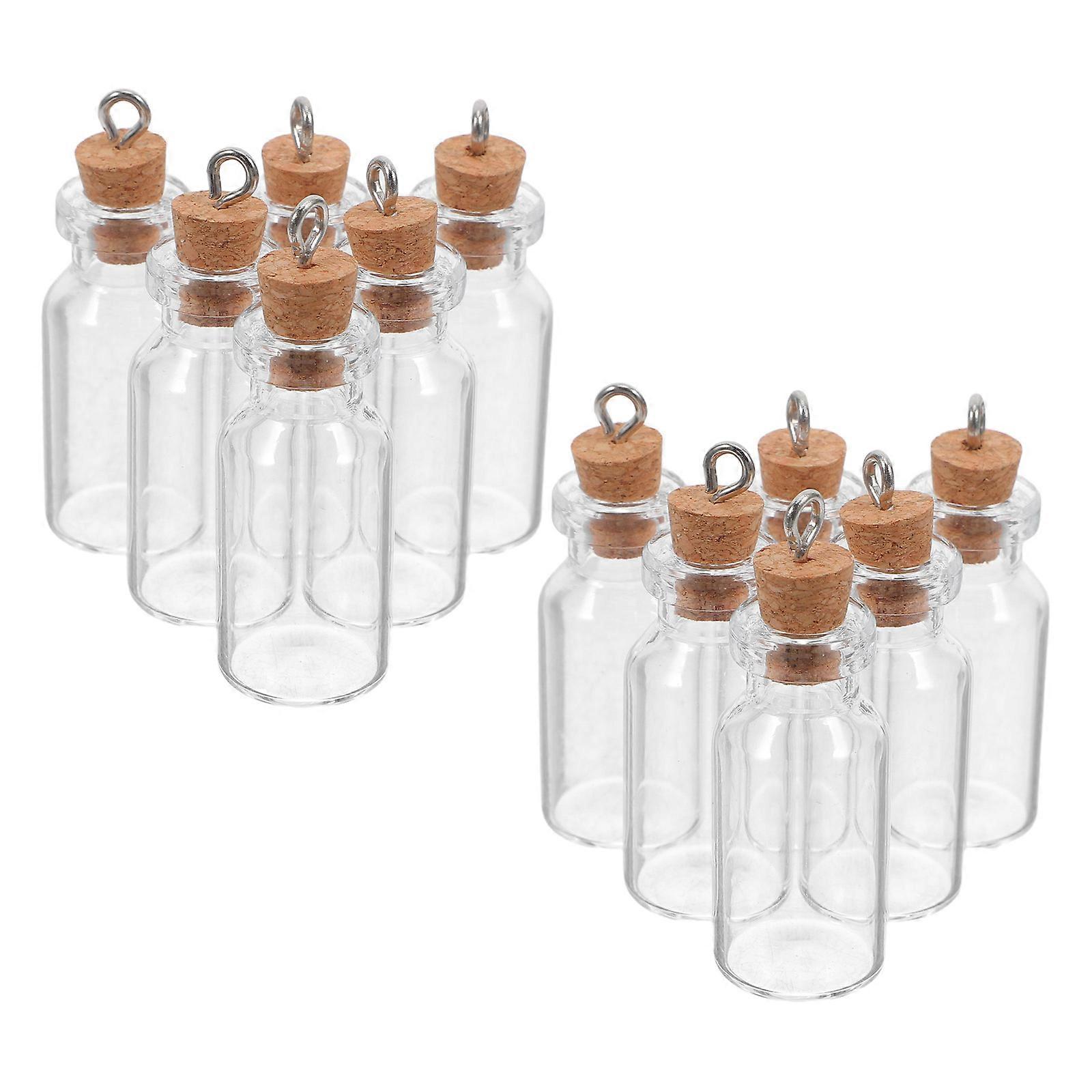 Mini Glass Jars for Home Decorations with Cork Stoppers 15Pcs