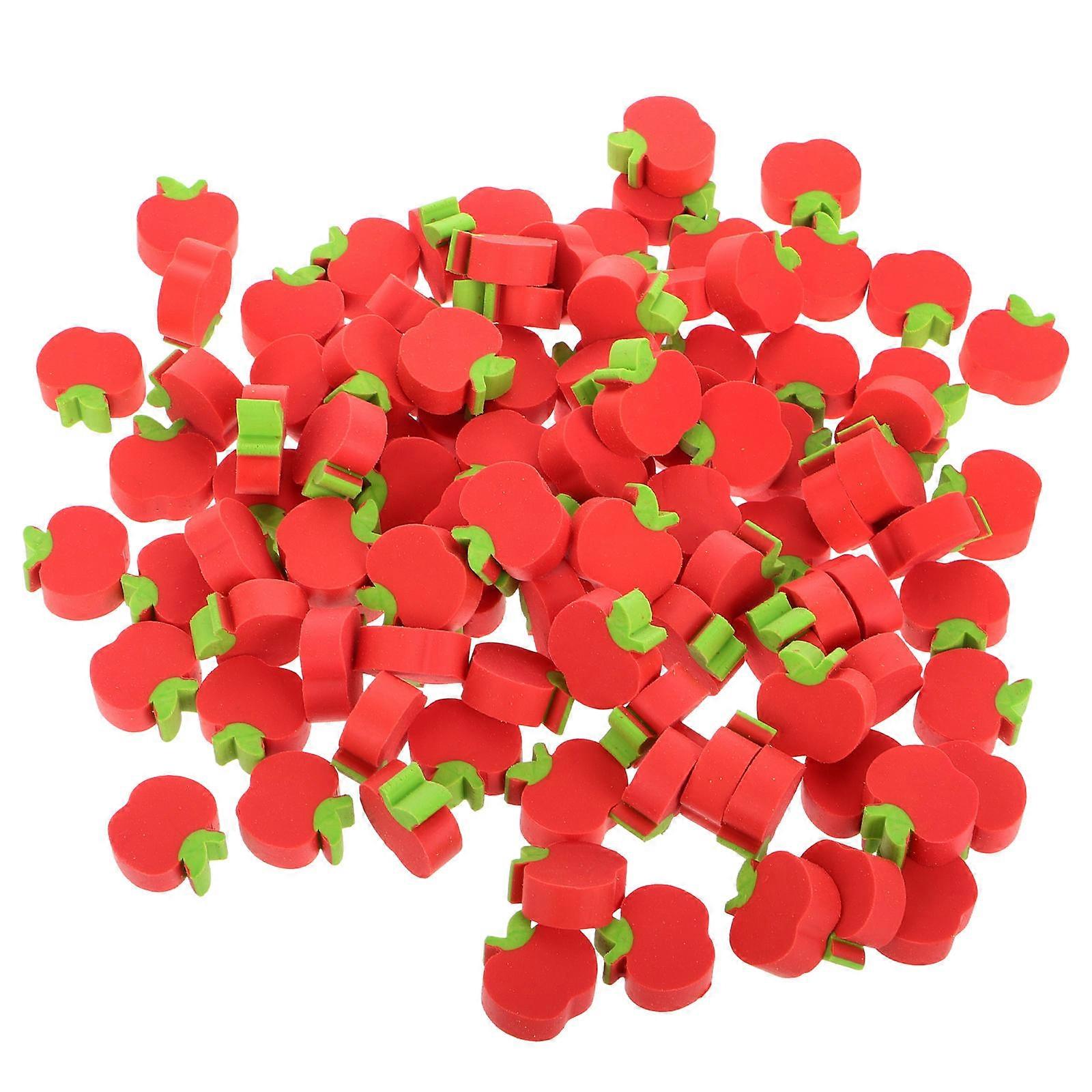 Fruit Shaped Mini Erasers for Kids Bulk Made of TPR Material Perfect for School 100 Pieces
