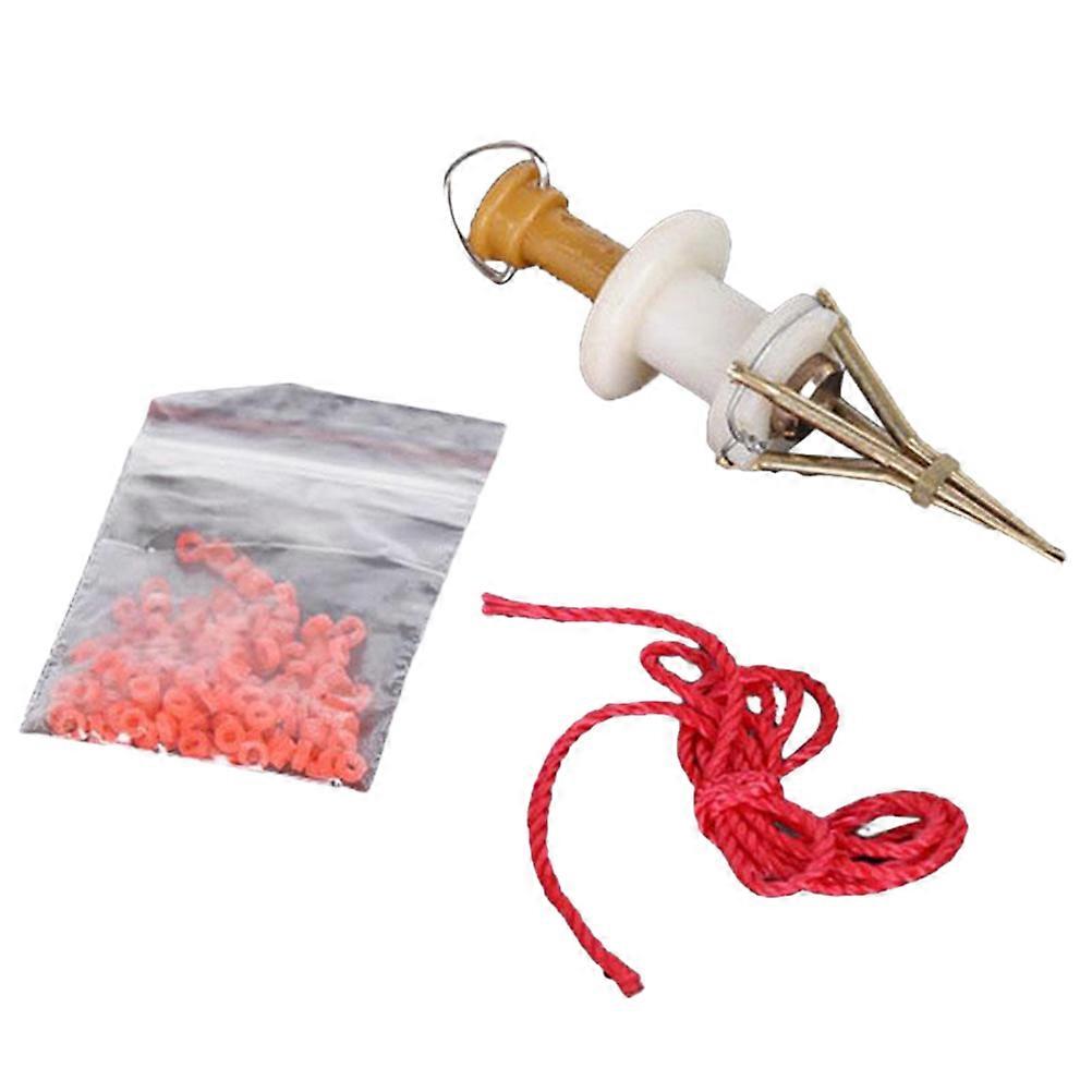 Durable Red Worm Bait Clips with Brass and Plastic Material for Fishing Tackle Tools 1.5 inch