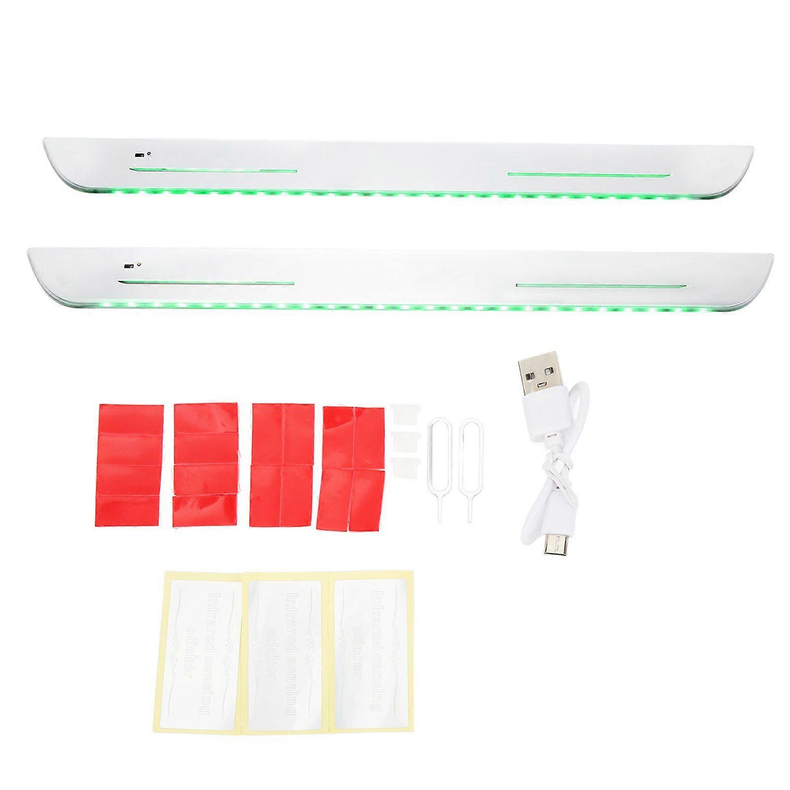 car door sill guard protector with magnetic induction lights