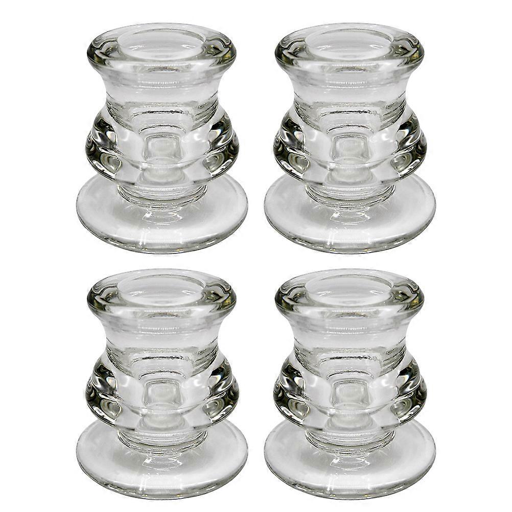 Glass Candlestick, Material, Ideal for Dinner Parties and More