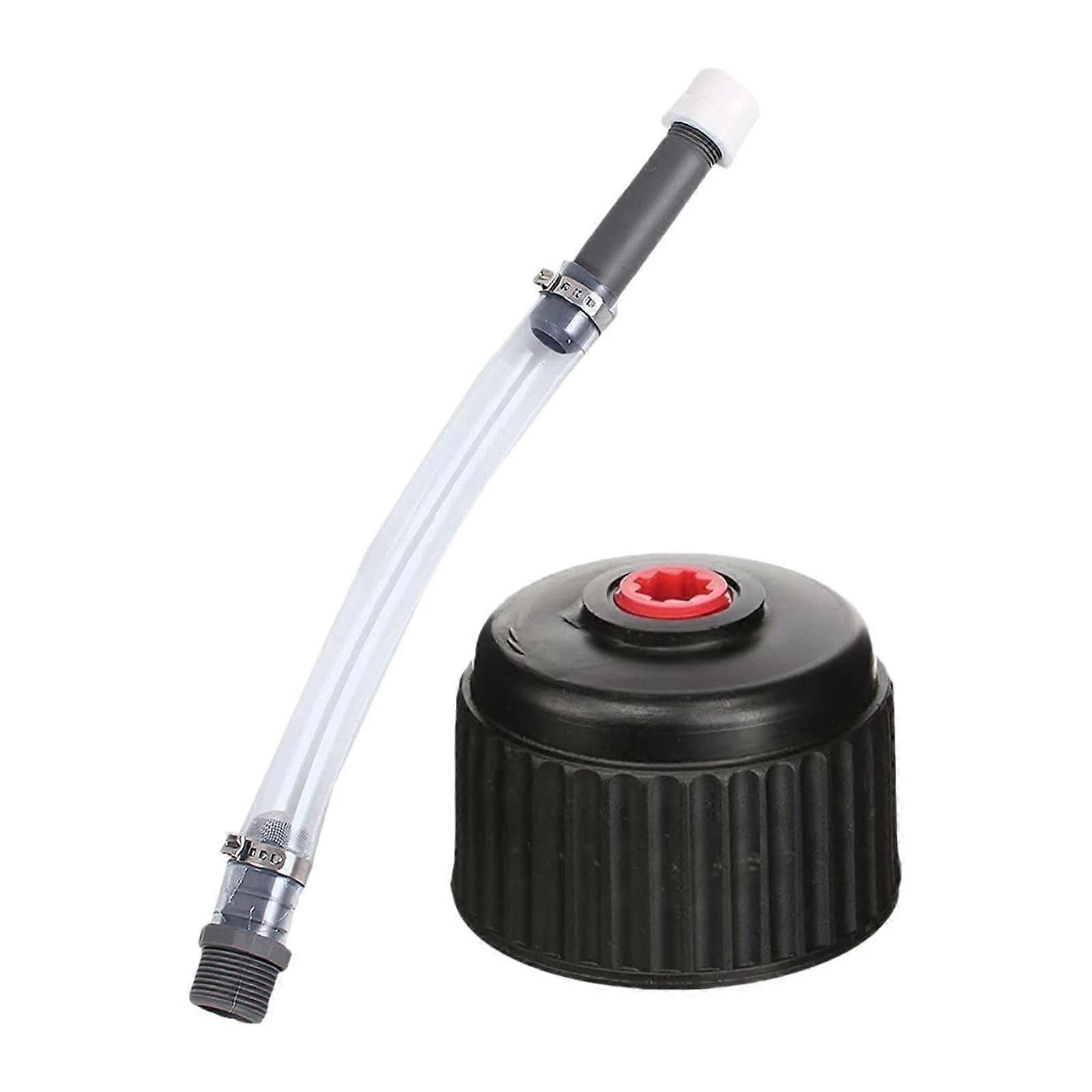 RACKings Fuel Jug Hose Filling Hose with Fuel Jug Vent Cap Replacement Flexible Portable Durable Accessory Gray 3.28 ft