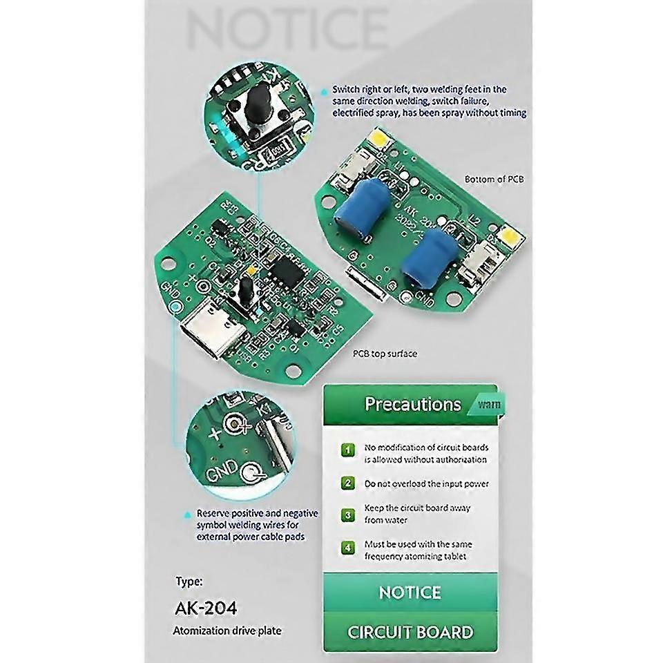 Dual Atomization Module Usb Humidifier Driving Circuit Board Atomization Experimental Equipment Diy