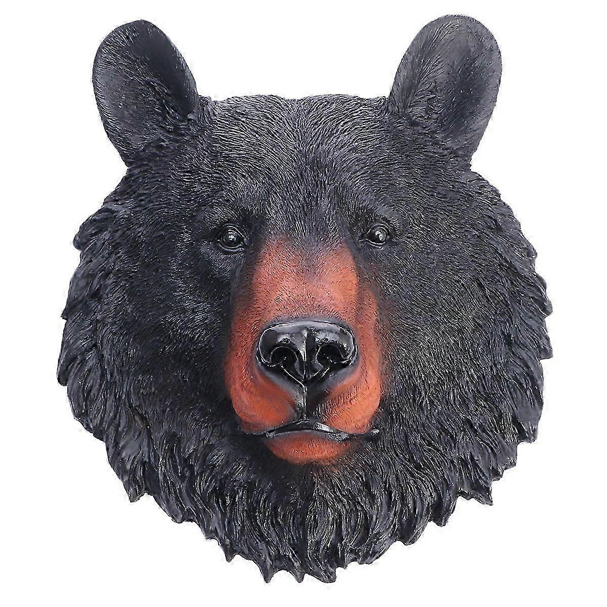 1Pc Realistic Animals Head Adornment Simulation Resin Ornament Resin Craft