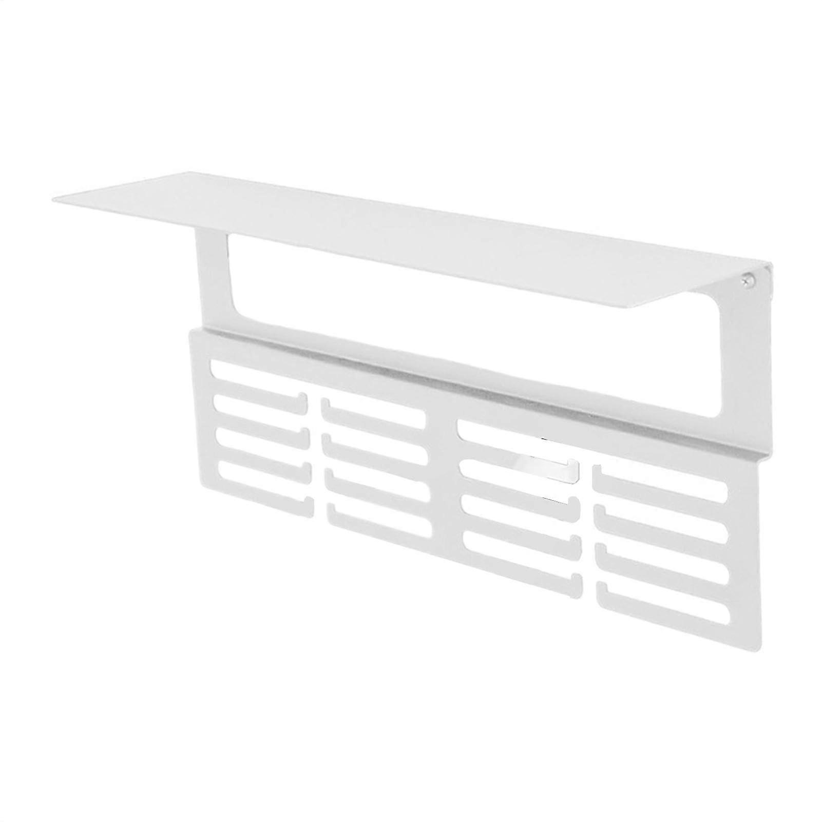 Wall shelf with hooks – Wallmounted ribbon holder – Display for trophies – Hook for the entrance White