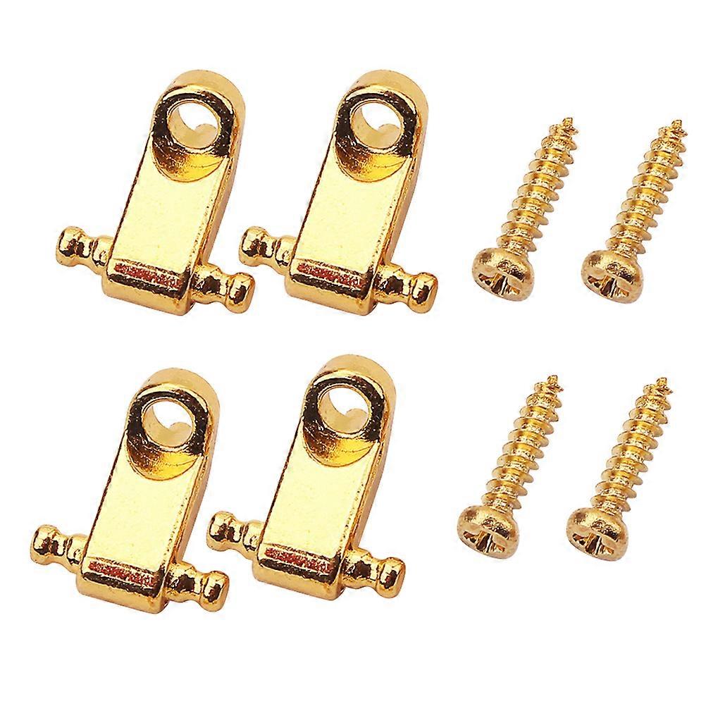 Guitar String Trees String Retainer For Electric Guitar Maintenance In Golden Color Designed To Prevent String Wear 2 Sets