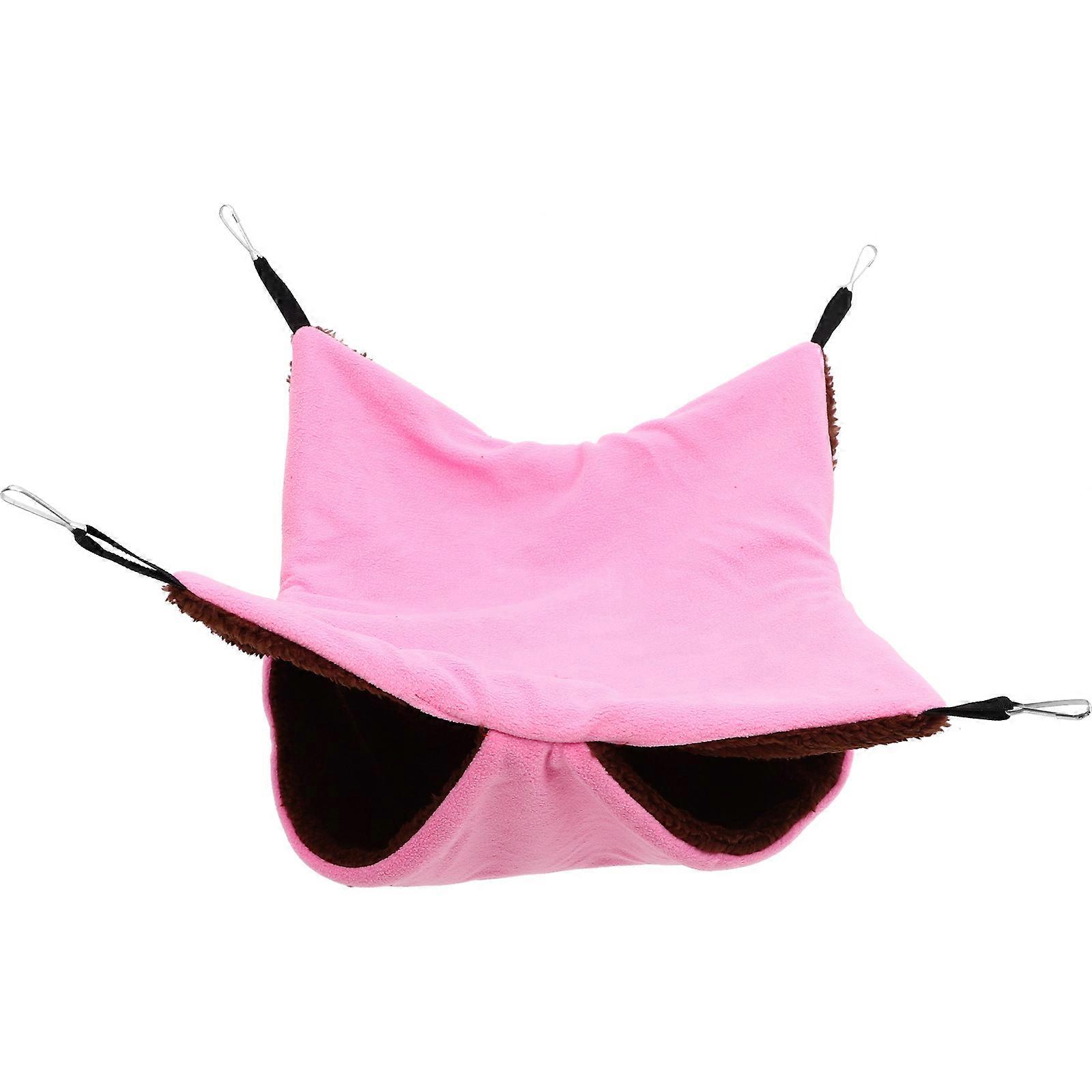 Pet Hammock Bed Small Animal Hammock Warm Nest Hamster Accessory Parrot Rat Guinea Pig Resting Playing Cotton 7.9×7.9×7.1in Hiding Place 1Set