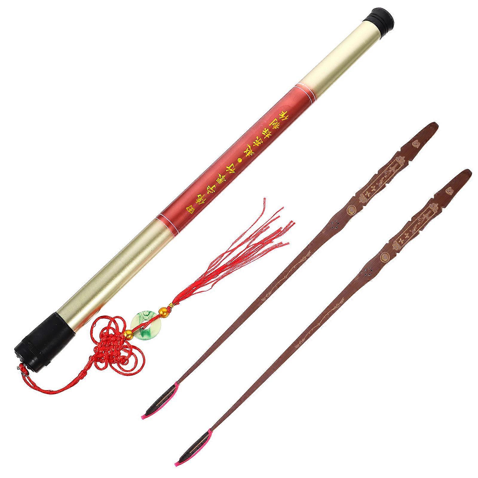 2 Pcs Ebony Professional Dulcimer Accessories Bamboo (Black)