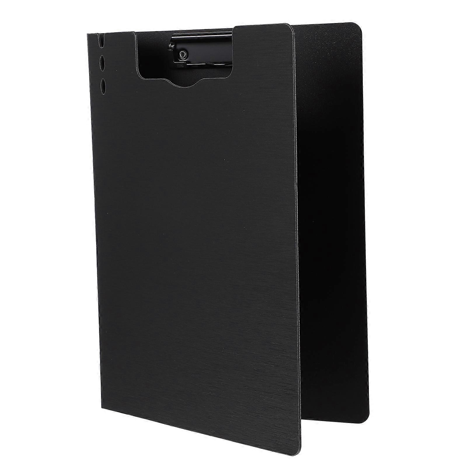 Multi Function File Folder with Writing Board, Clip Storage, Office Clipboard for School, Conference, Business Use, Deep Grey Vertical Design