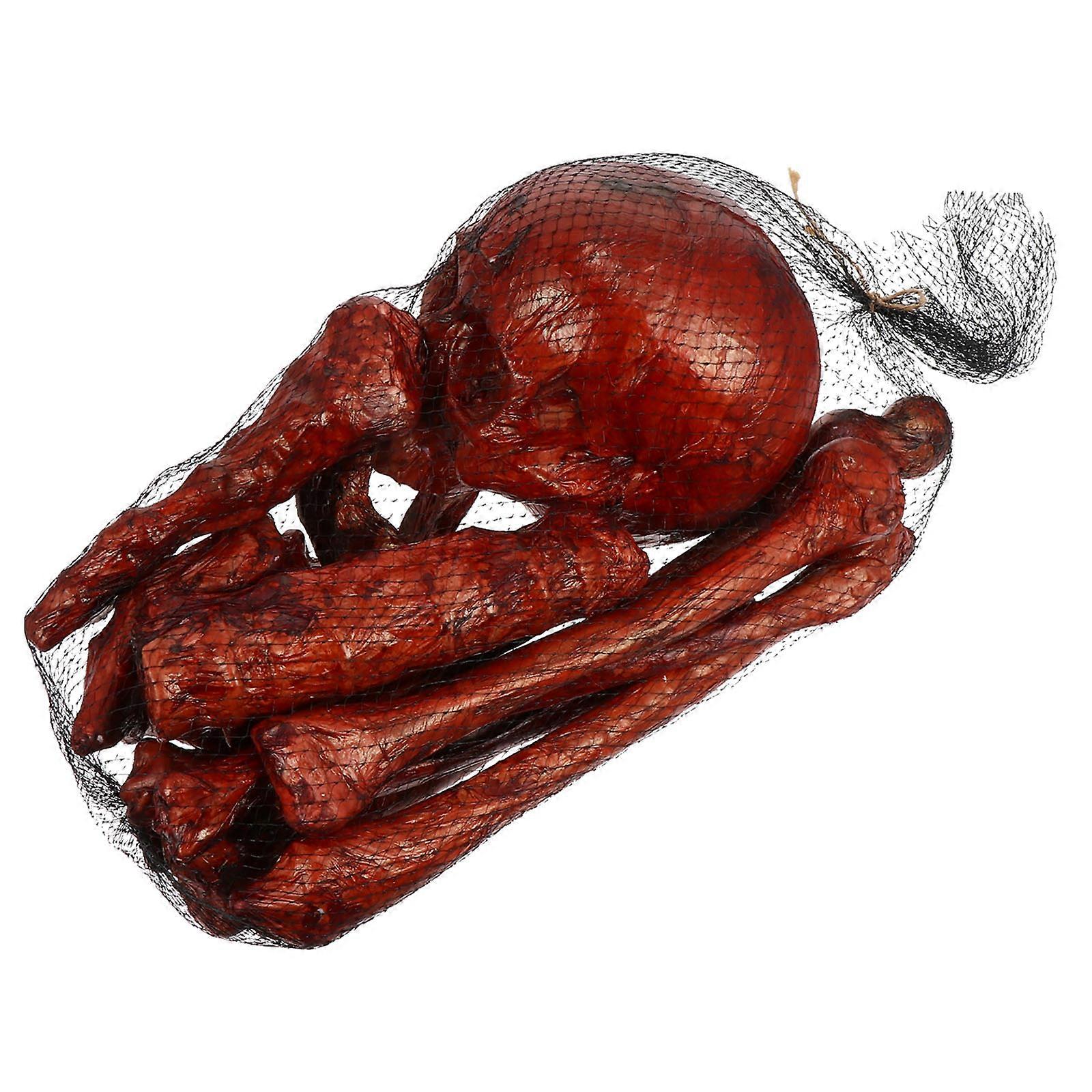 Human Skull Simulation Decoration For Halloween Party And Graveyard Scene 20X15CM Spooky Style 1 Set